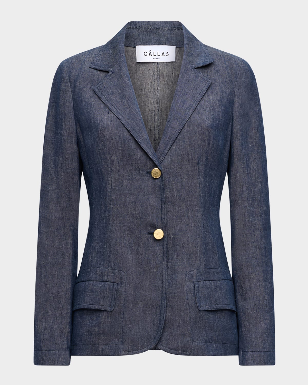 CALLAS MILANO MARCEL SINGLE-BREASTED DENIM BLAZER 