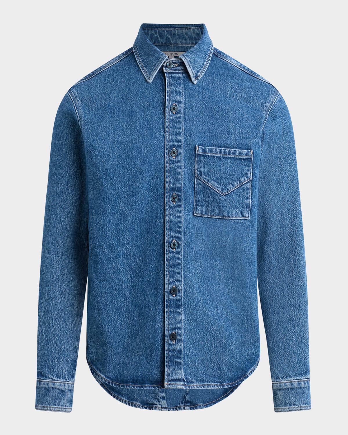 Men's Denim V-Seam Sport Shirt