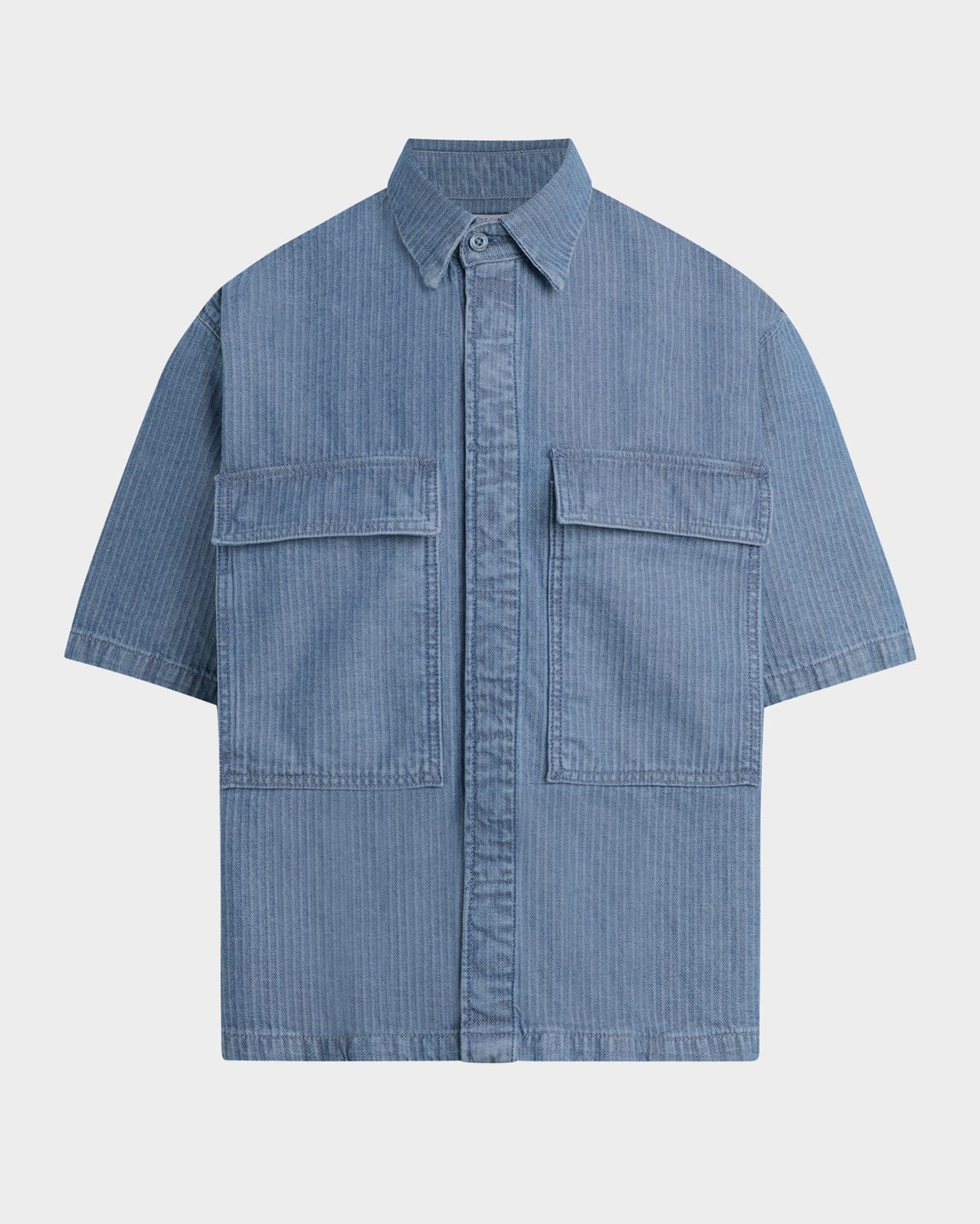 Men's Utility Stripe Cotton Shirt