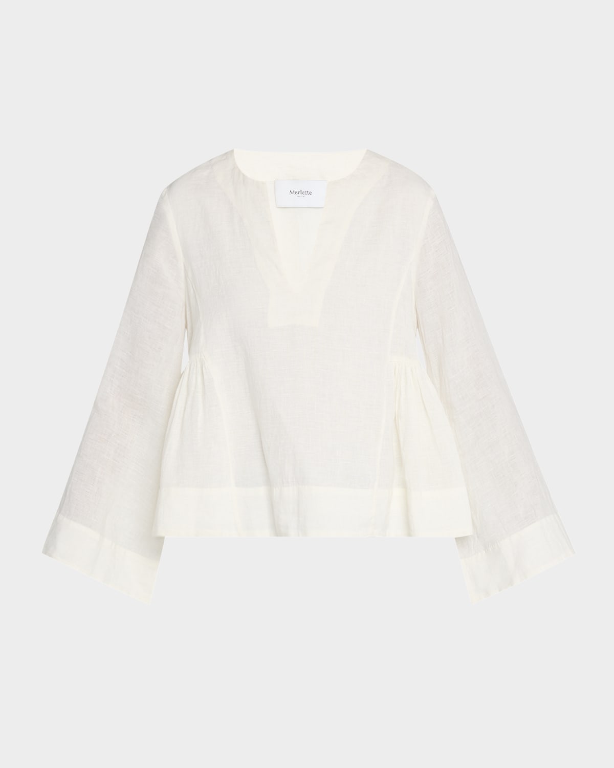 Merlette Mystica Ruched Linen Blouse