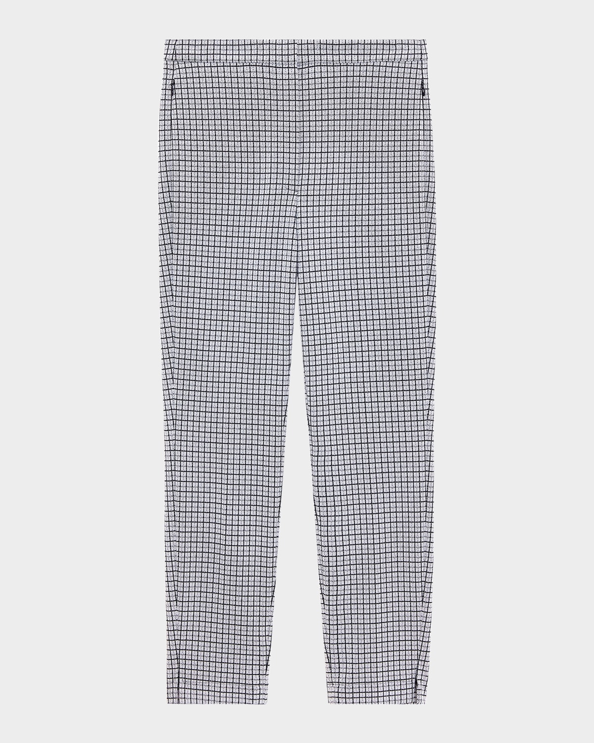 Theory Tapered High-rise Pants In Fog Multi