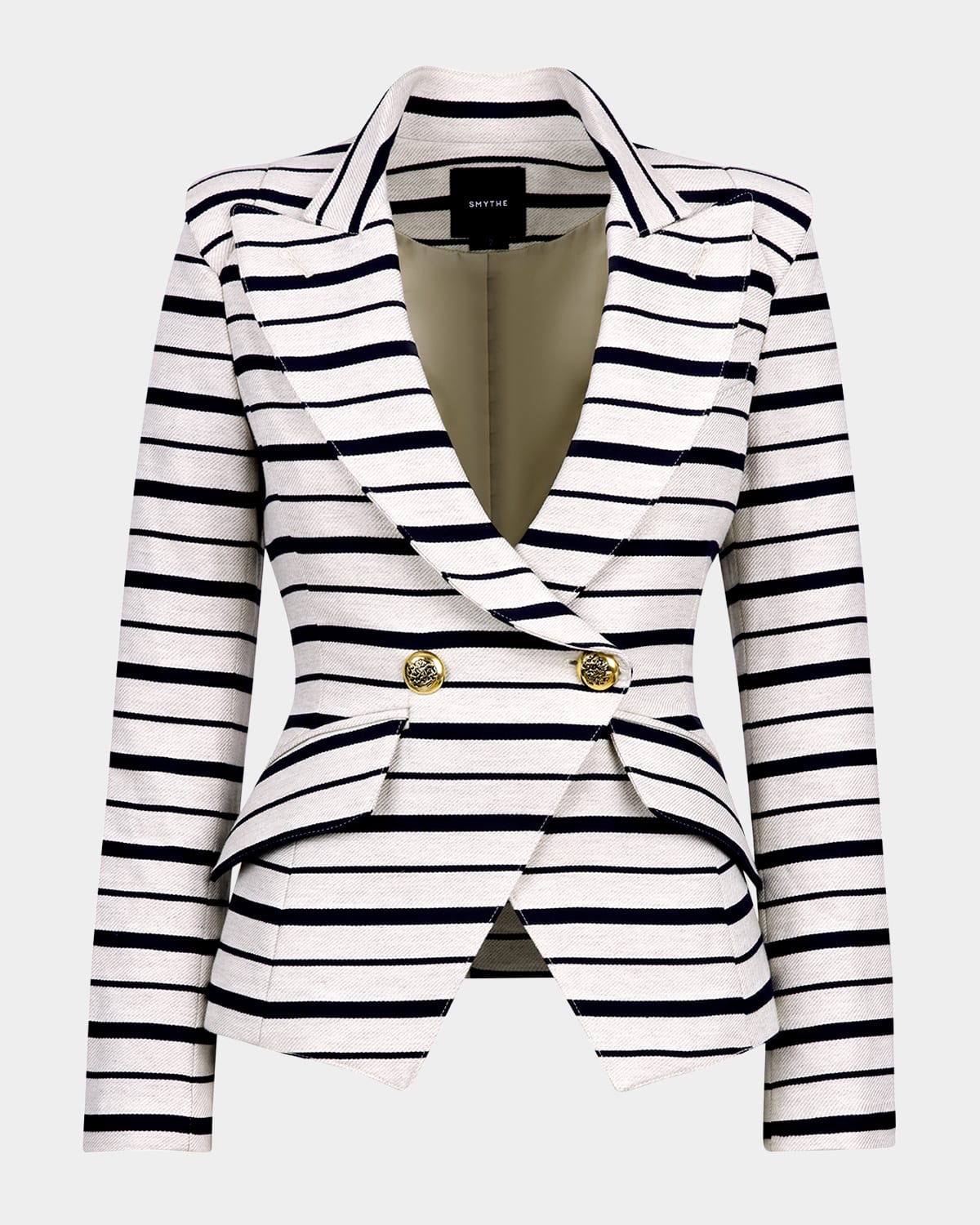Crossover Double-Breasted Blazer