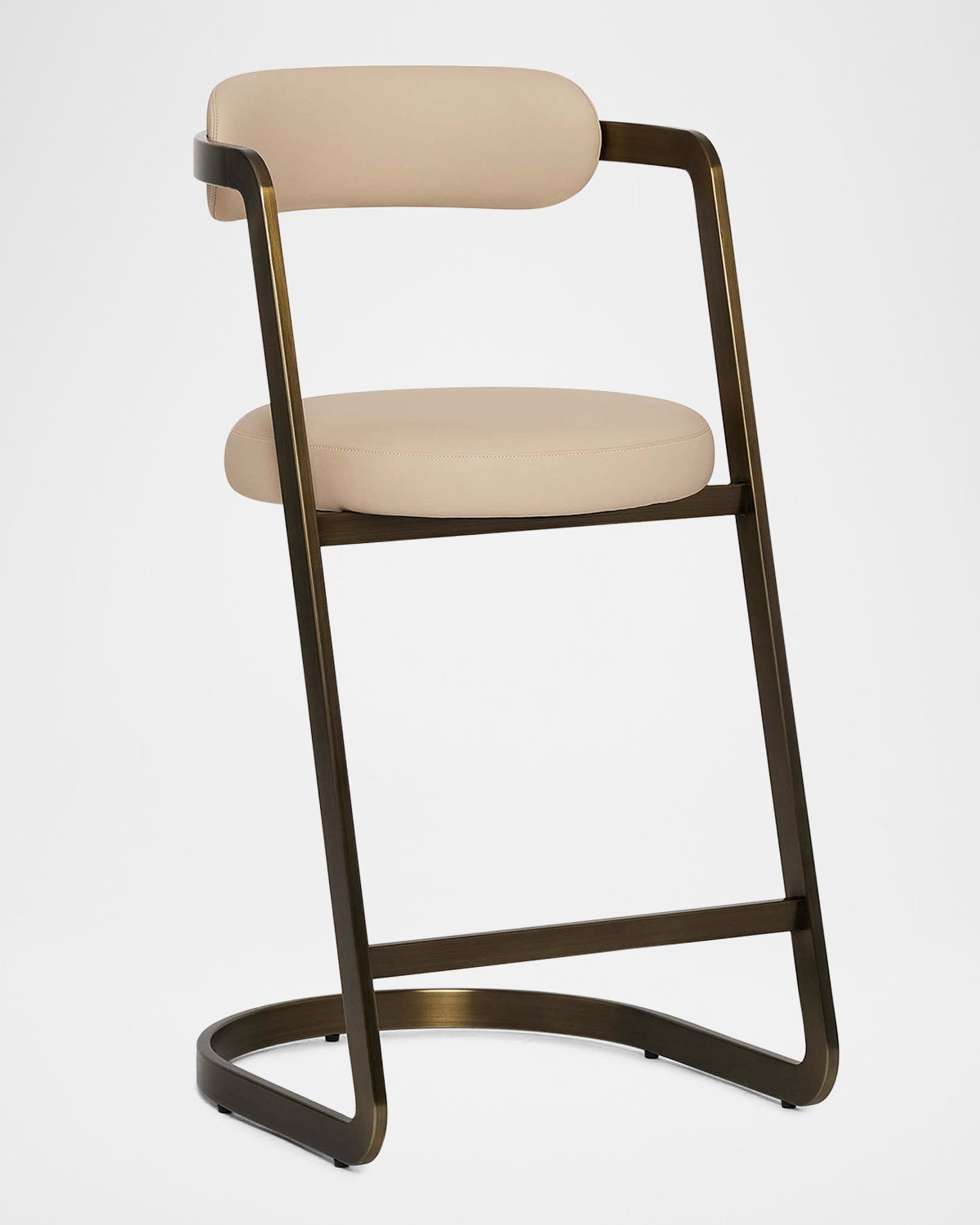 Interlude Home Baldwin Vegan Leather 26" Counter Stool In Bronze