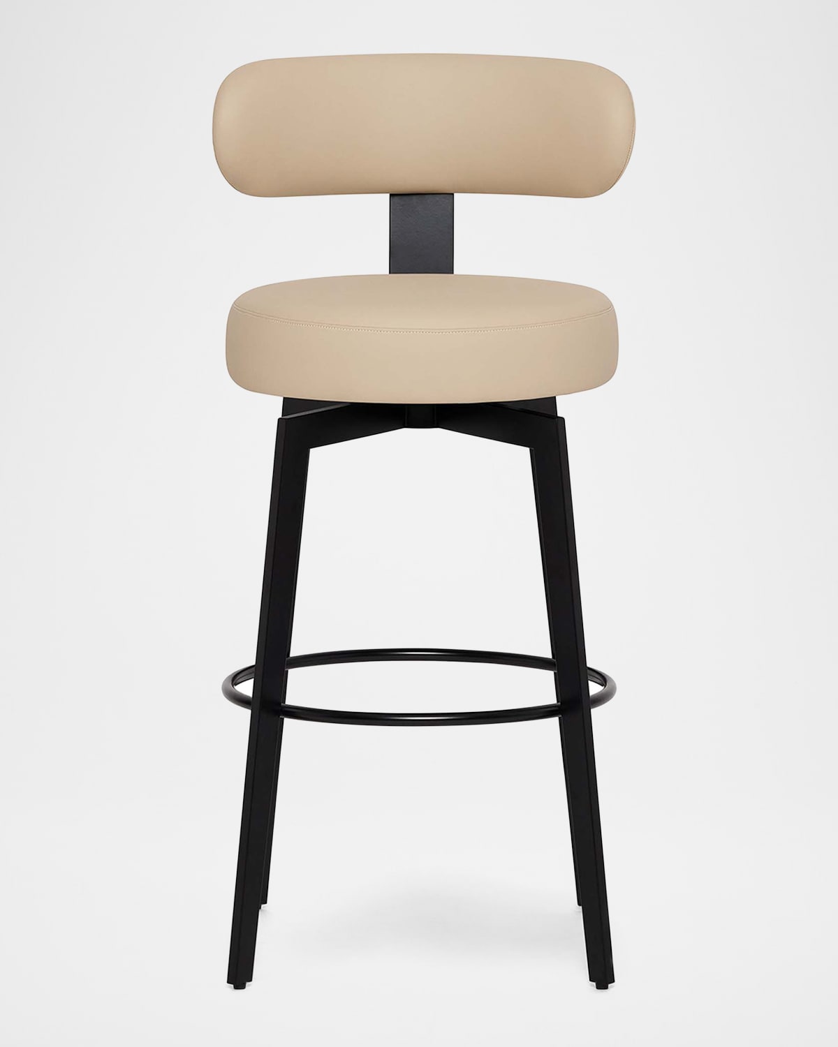 Interlude Home Clermont Vegan Leather 29" Bar Stool In Black