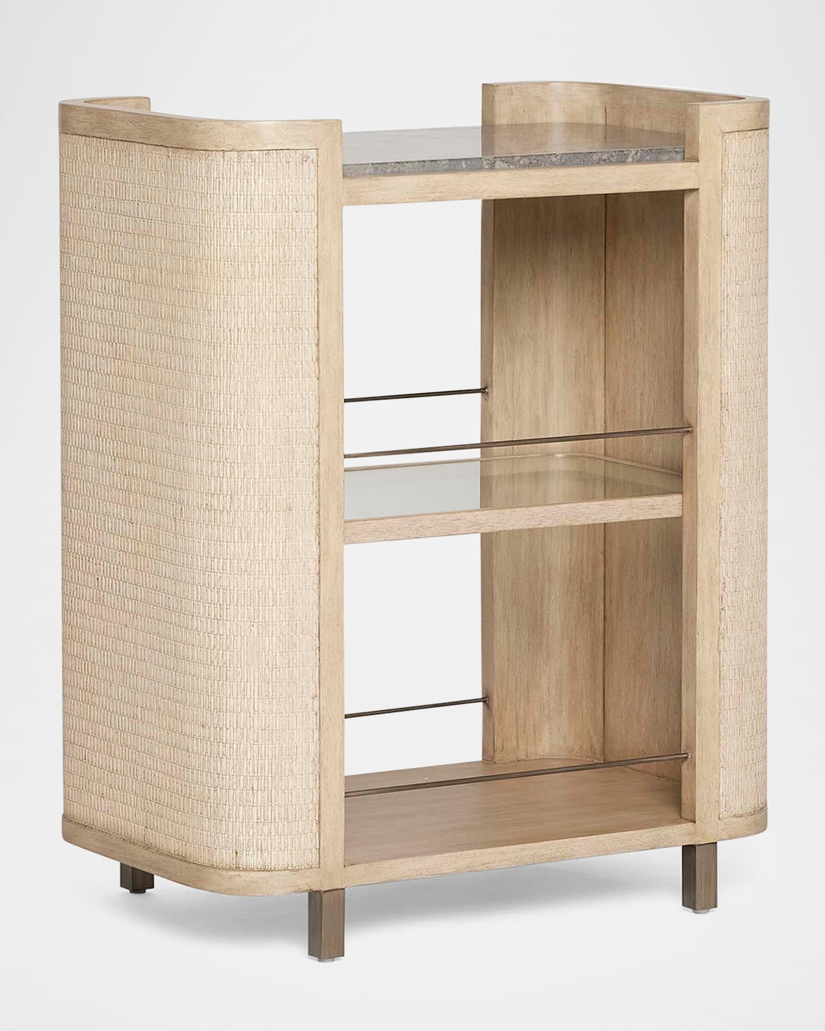 Interlude Home Harperly Bar Cart In Cream