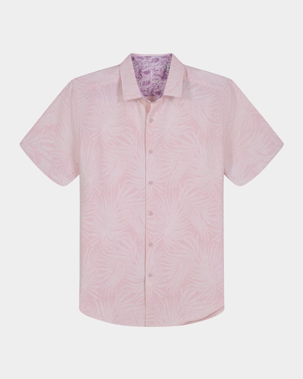 ROBERT GRAHAM MEN'S ROYAL PALMS JACQUARD SHORT-SLEEVE SHIRT 