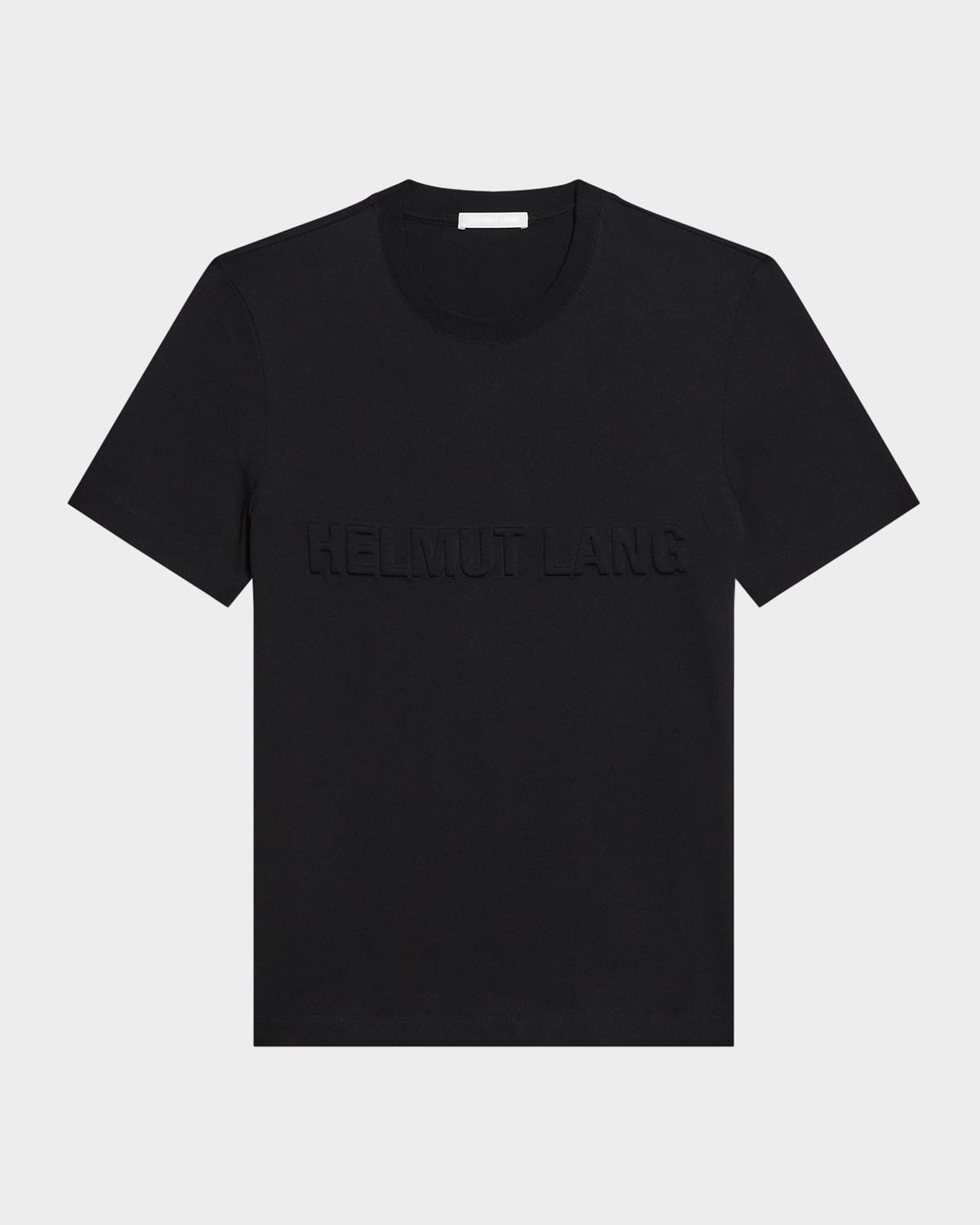 Helmut Lang Short Sleeve Embossed Logo Tee In Black