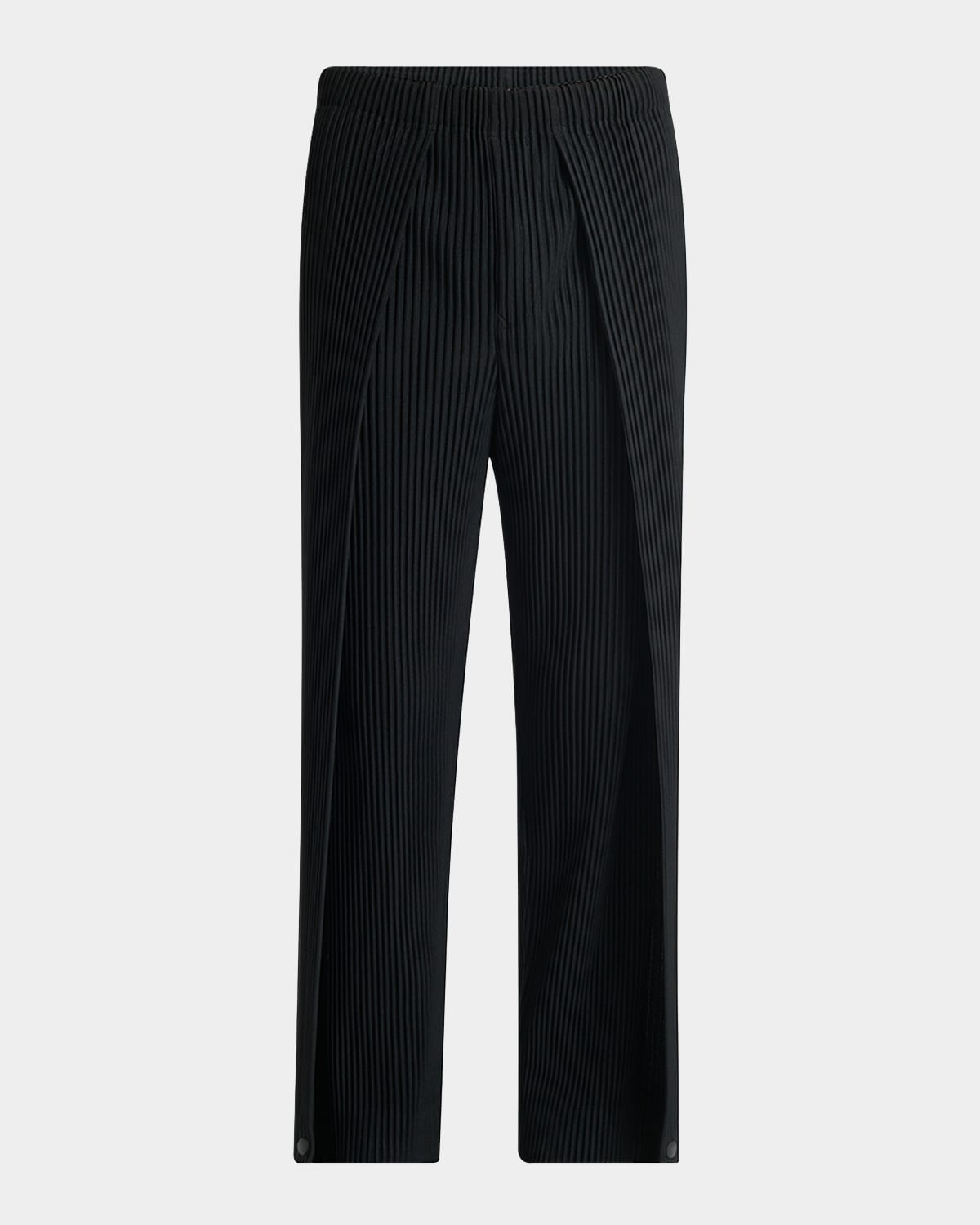 ISSEY MIYAKE MEN'S PLEATED STRAIGHT-LEG PANTS 