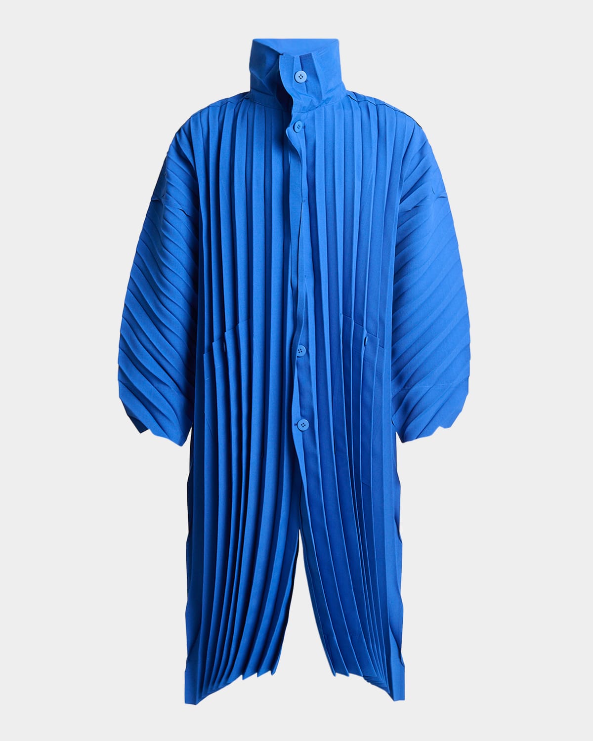 ISSEY MIYAKE MEN'S PLEATED EDGE COAT 