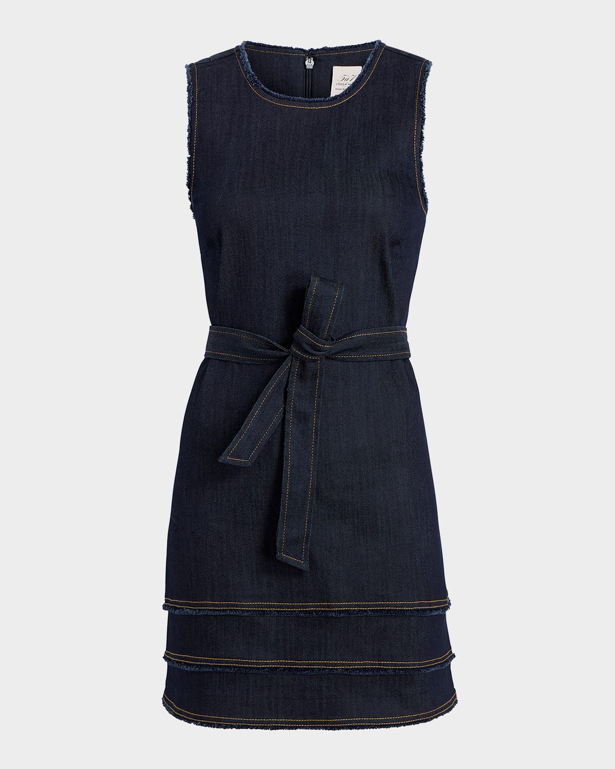 Cinq À Sept Mindie Sleeveless Denim Mini Dress In Indigo