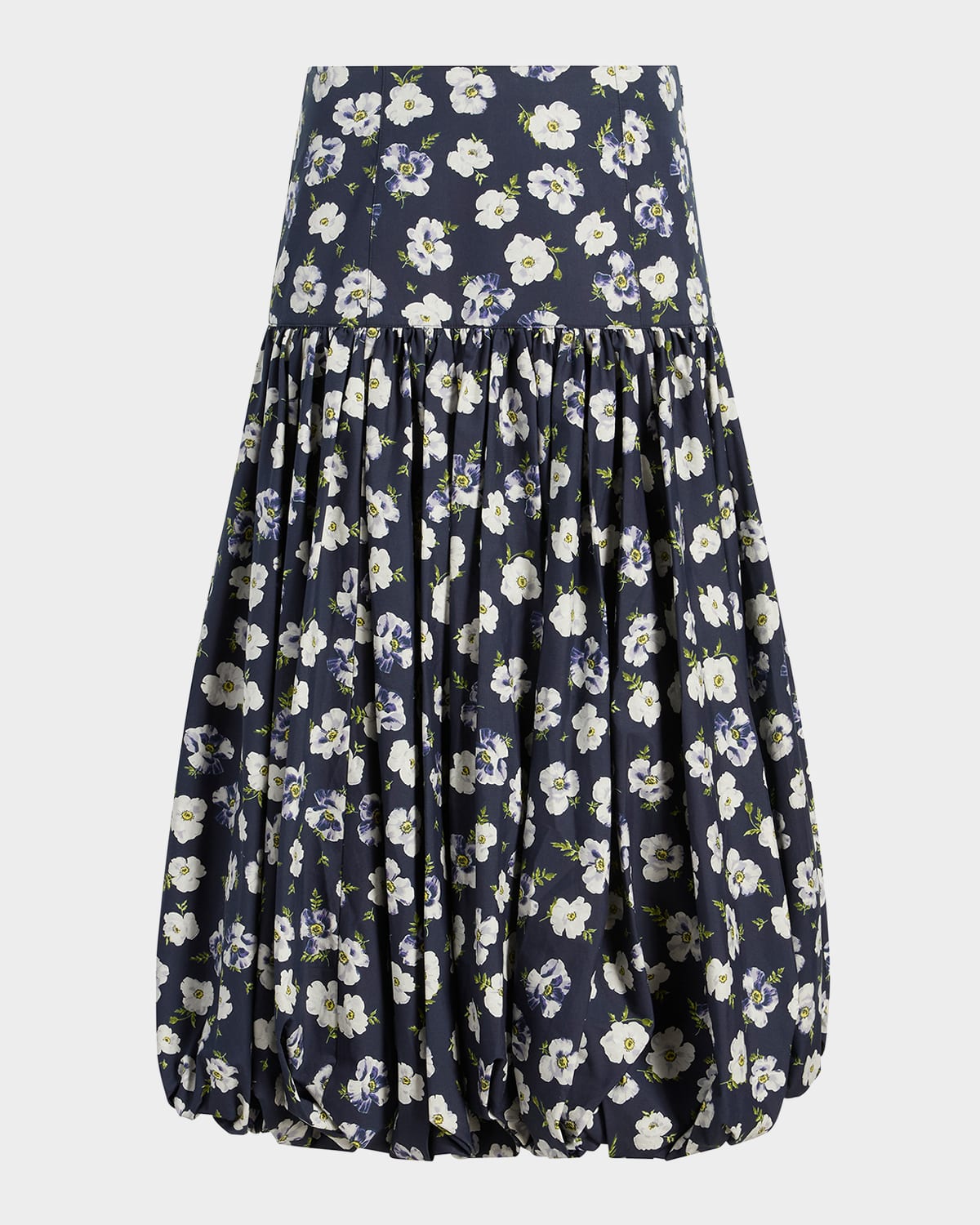 CINQ À SEPT ELLAH TOSSED POPPIES BUBBLE SKIRT 
