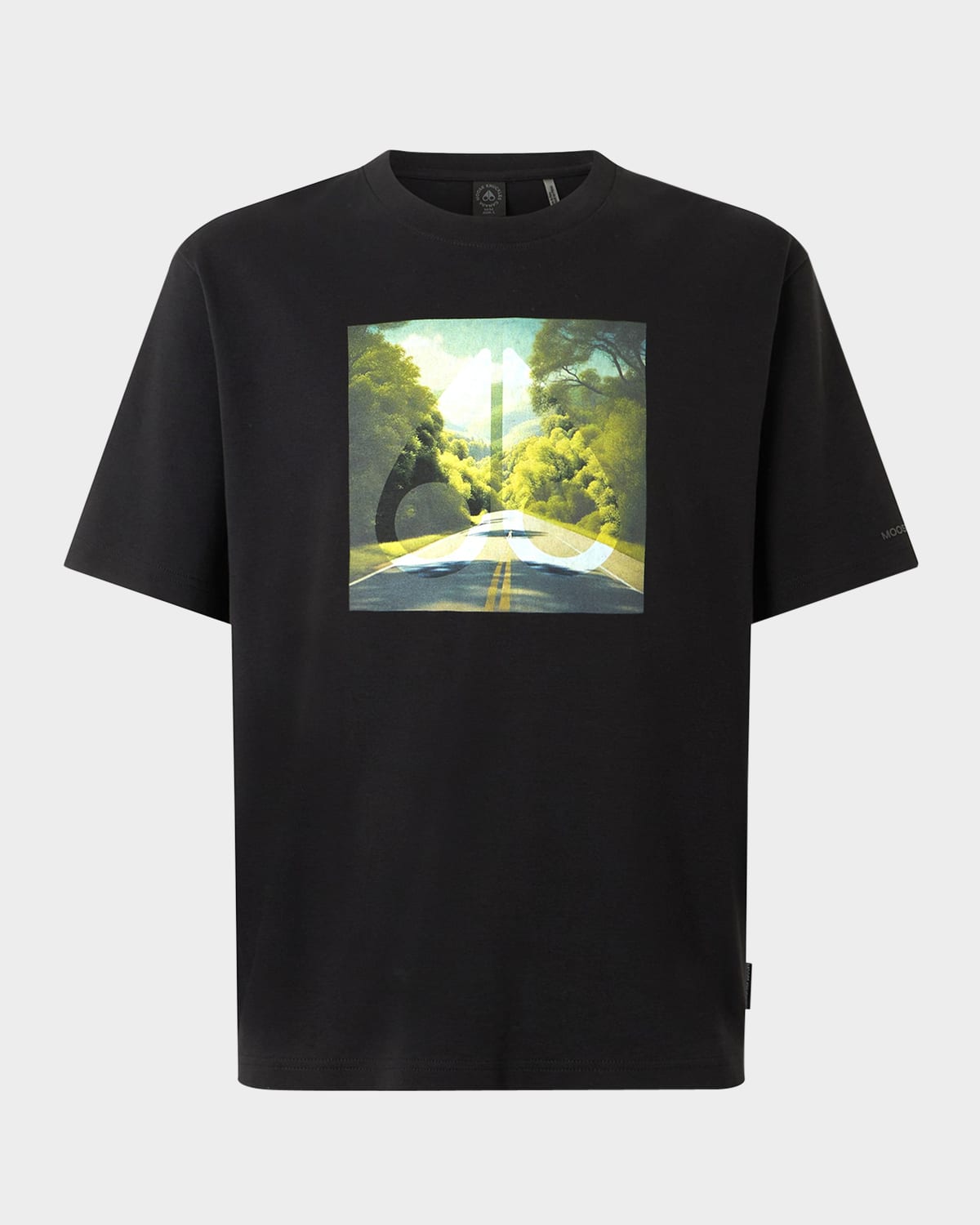 Shop Moose Knuckles Men's Pine Avenue T-shirt In Black