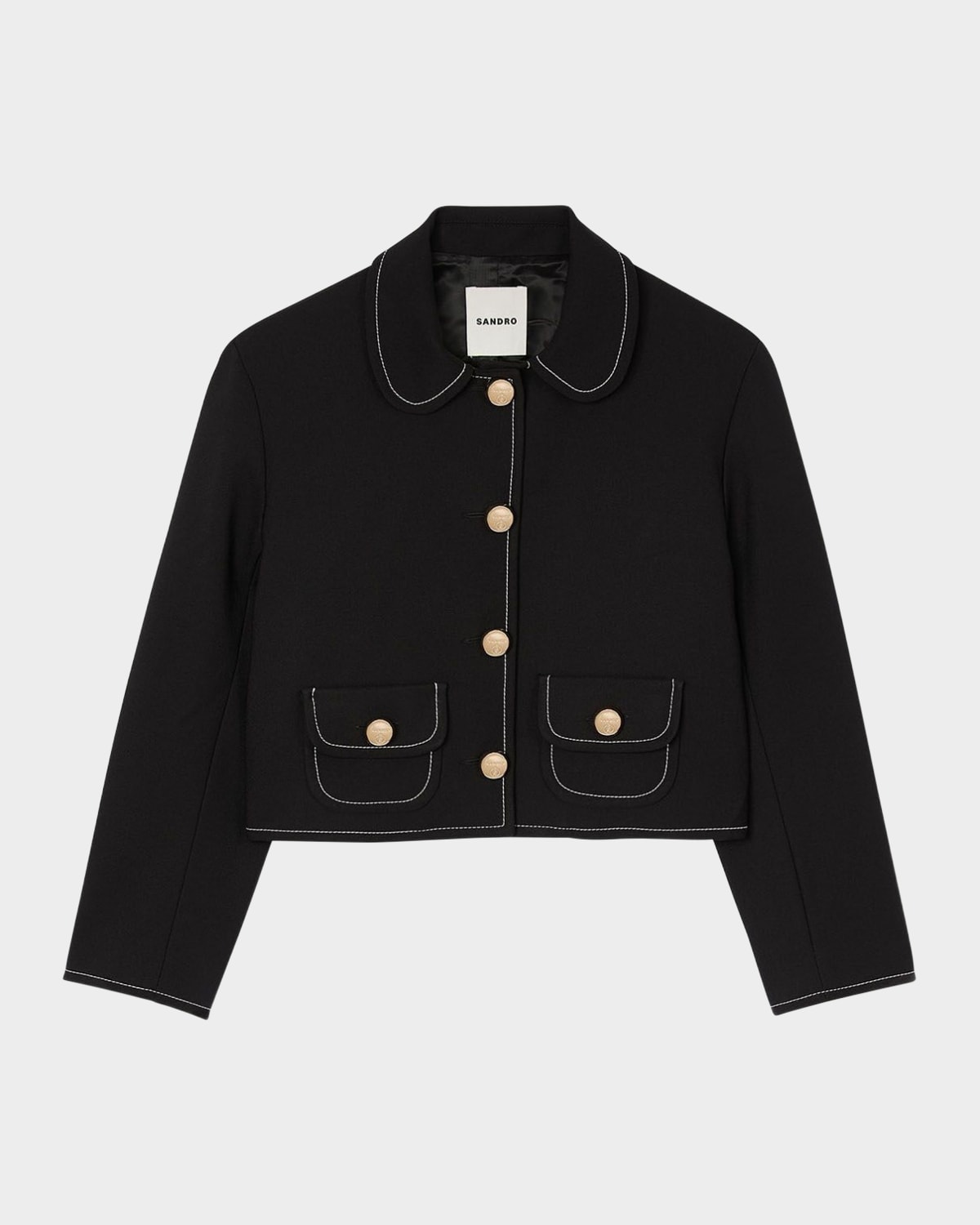 SANDRO ELODIE CROPPED JACKET 