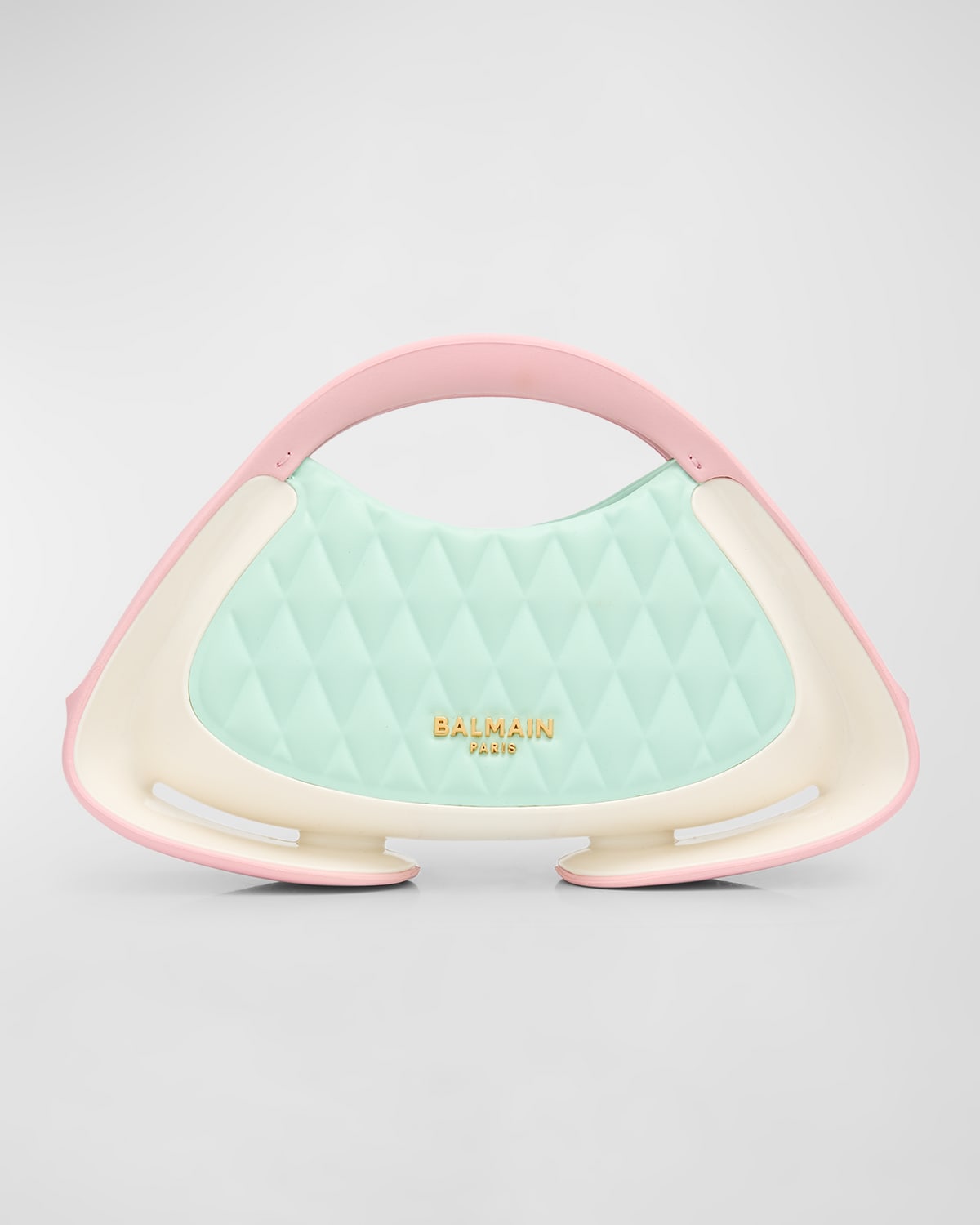 Balmain Jolie Madame Small Top-handle Bag In Padded Faux Leather