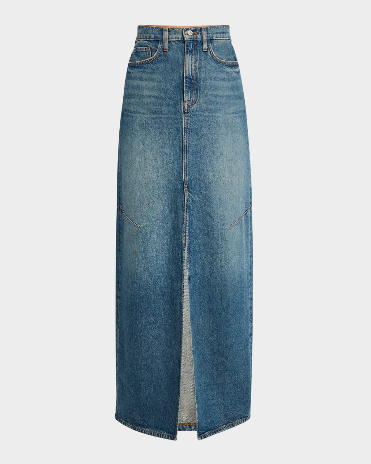 TRIARCHY WESTWOOD DENIM MAXI SKIRT 