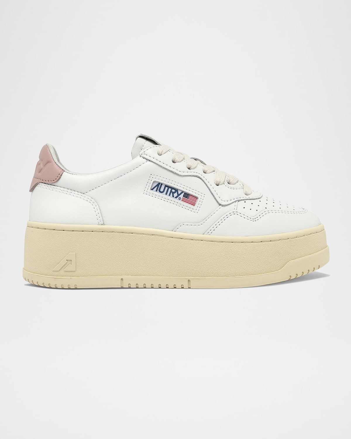 AUTRY PLATFORM LEATHER LOW-TOP SNEAKERS 