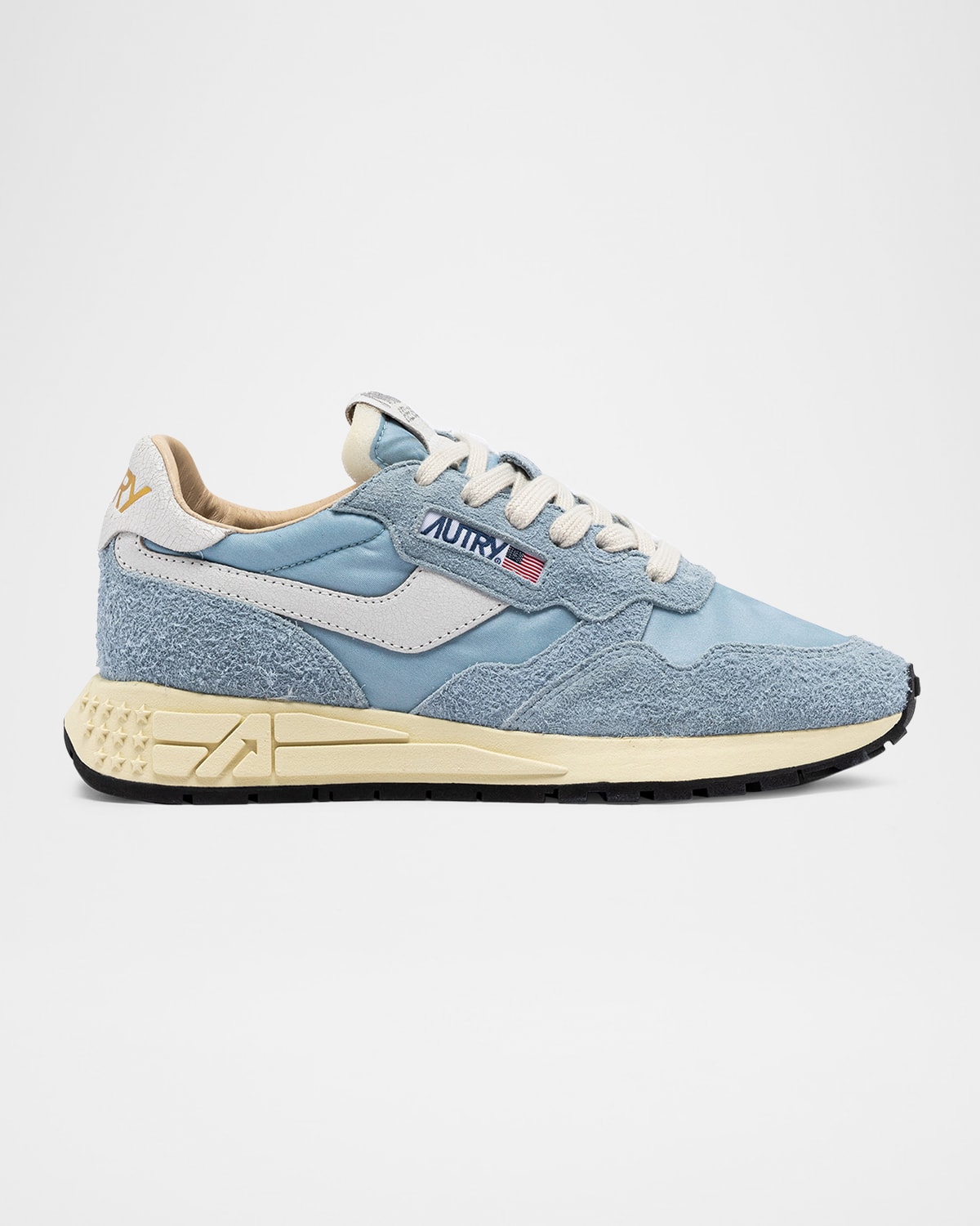 Autry 'reelwind' Light Bluelow Top Sneakers With Logo Patch On Tongue And Side In Whtcelblu