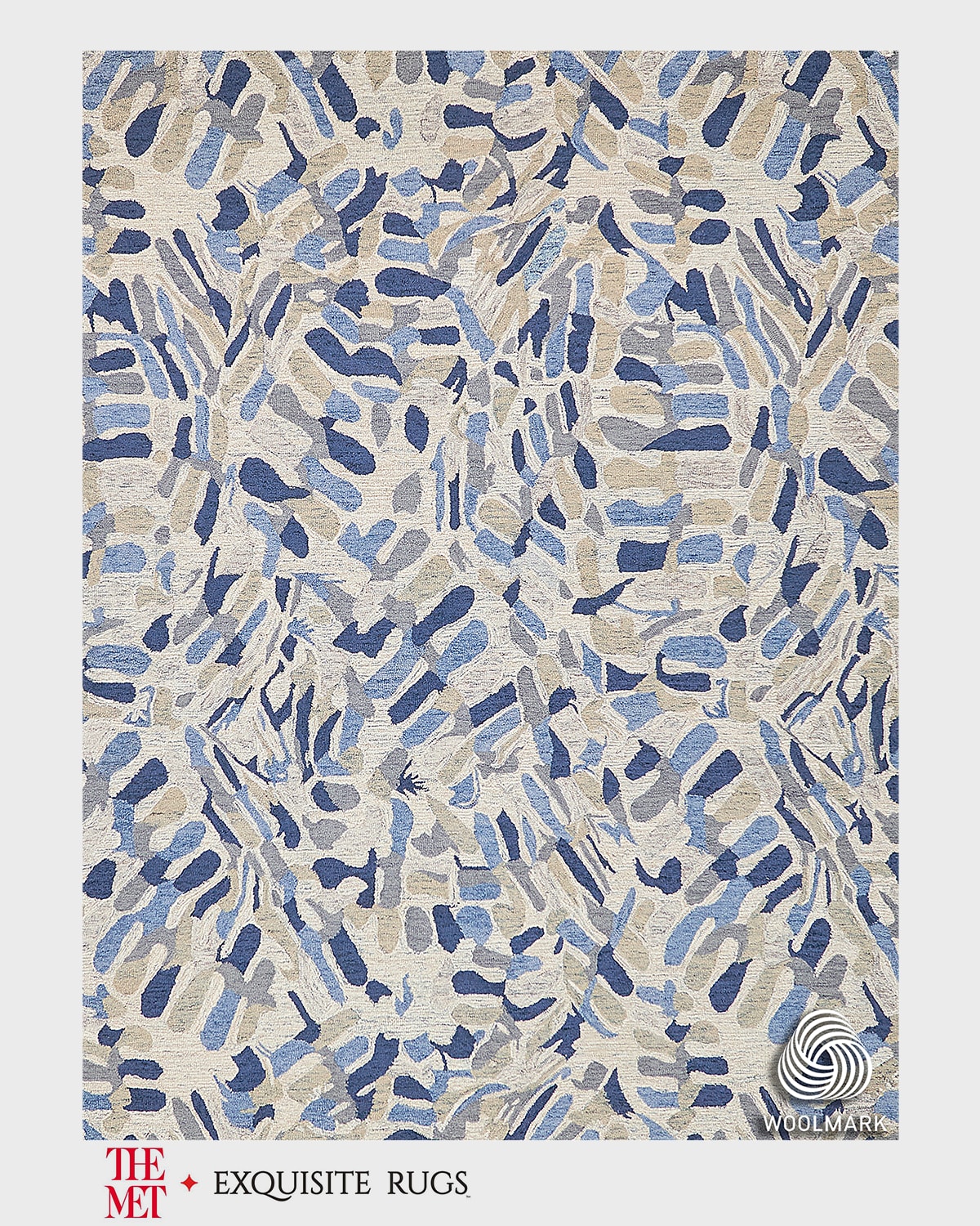 Exquisite Rugs X The Met Botanica Hand-tufted Navy/ivory Rug, 5' X 8' In Navy/ivory/multi