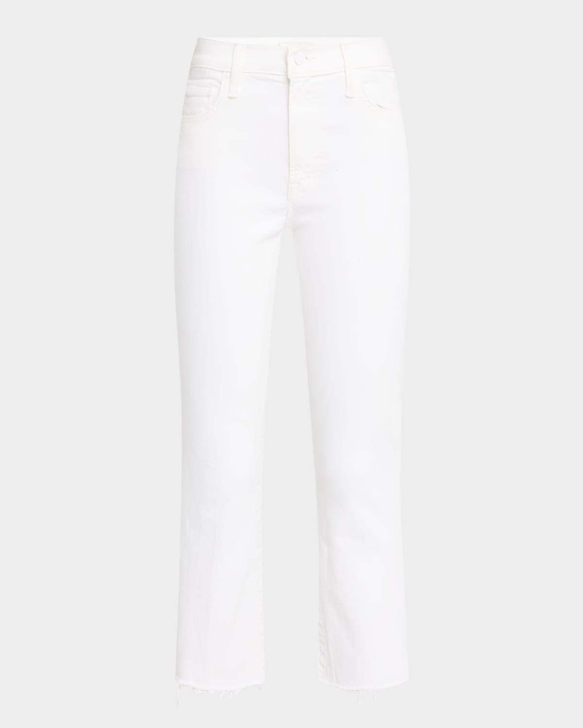 Shop Mother Lil' Insider Crop Step Fray Jeans In Fairest Of Them All