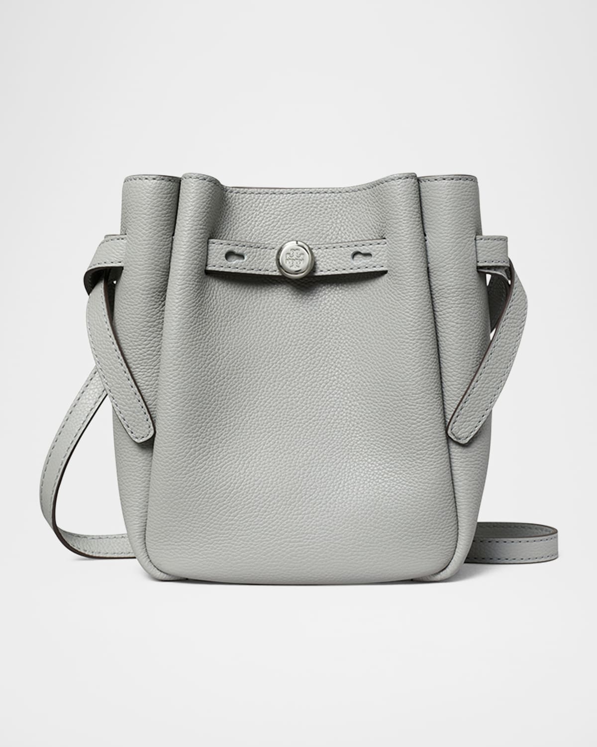Tory Burch Romy Phone Leather Crossbody Bag In Light Granite