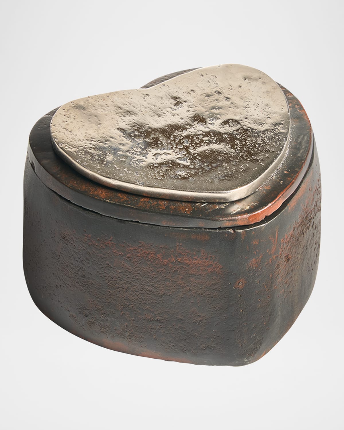 Jan Barboglio Dos Amores Cast Iron Heart Box In Natural