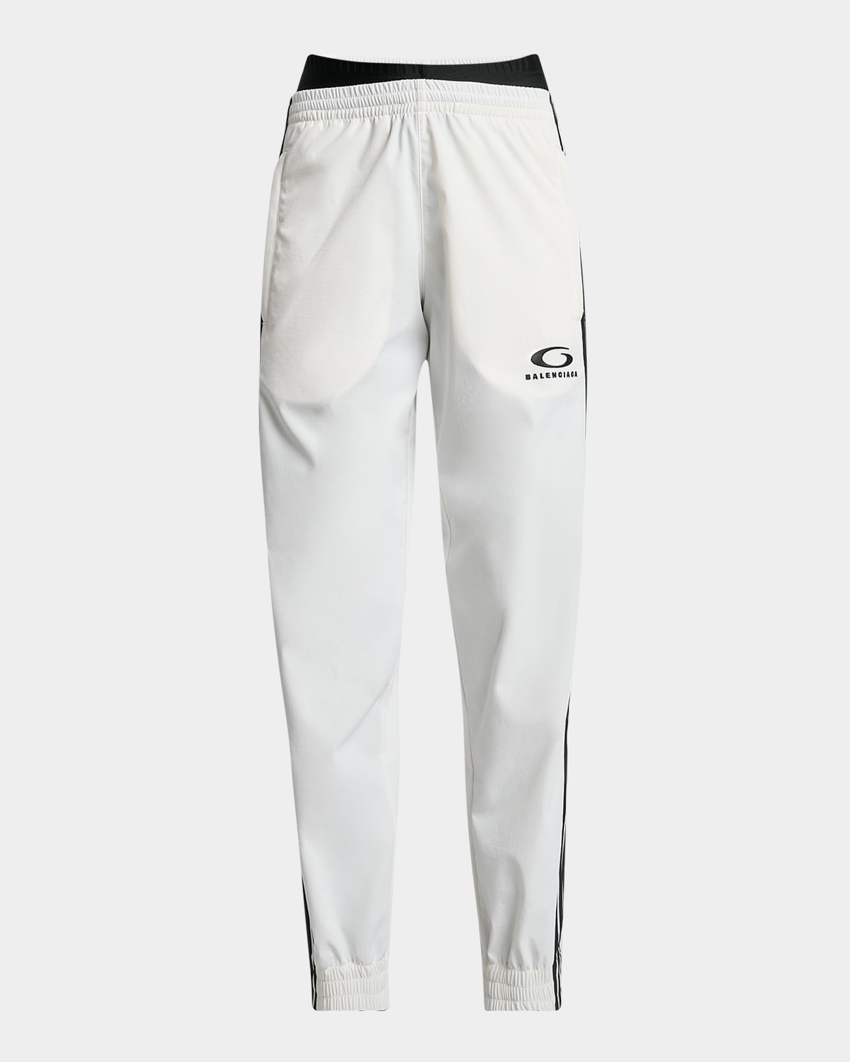 Balenciaga Side-stripe Tracksuit Pants In White