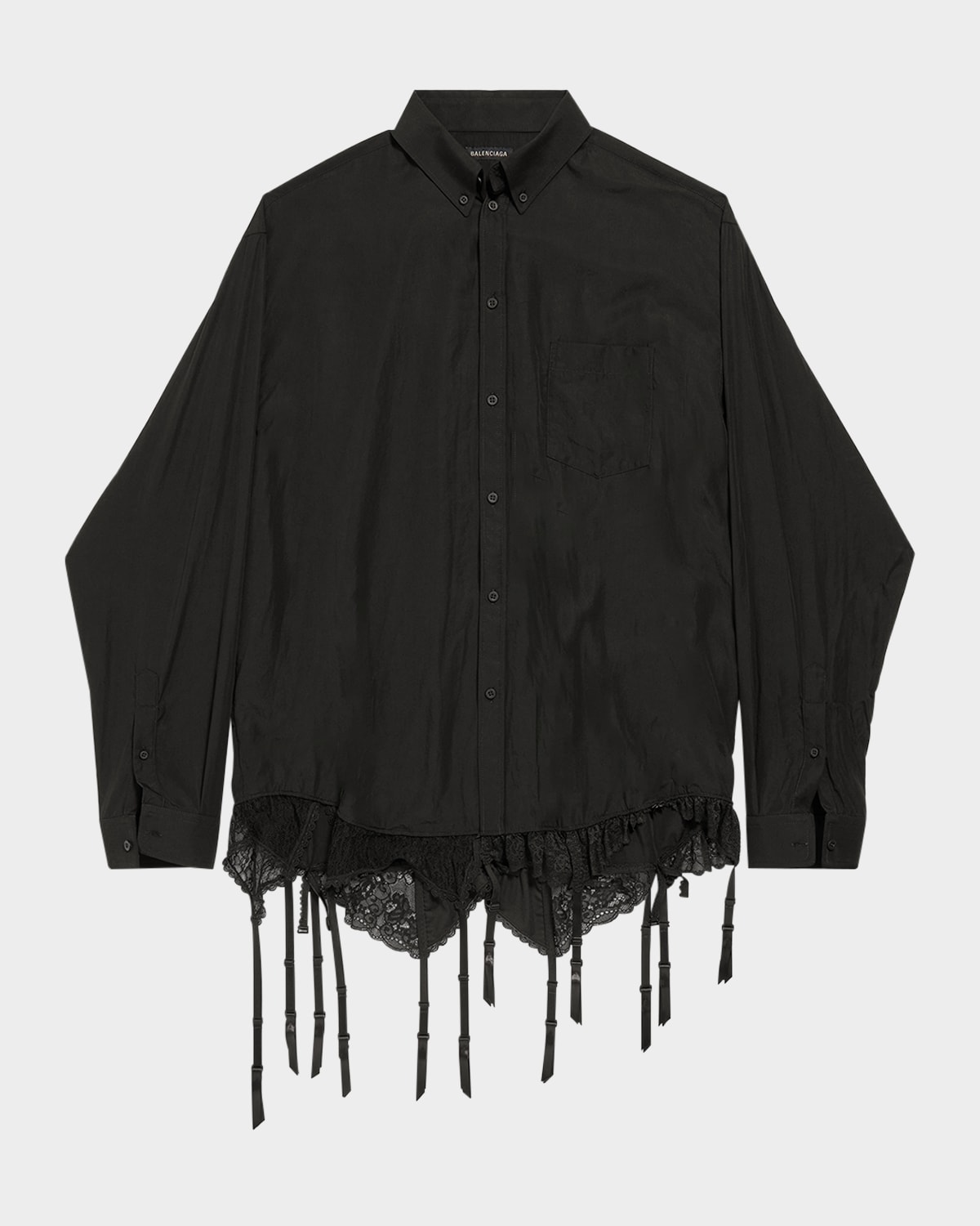 Shop Balenciaga Lingerie Button-down Shirt