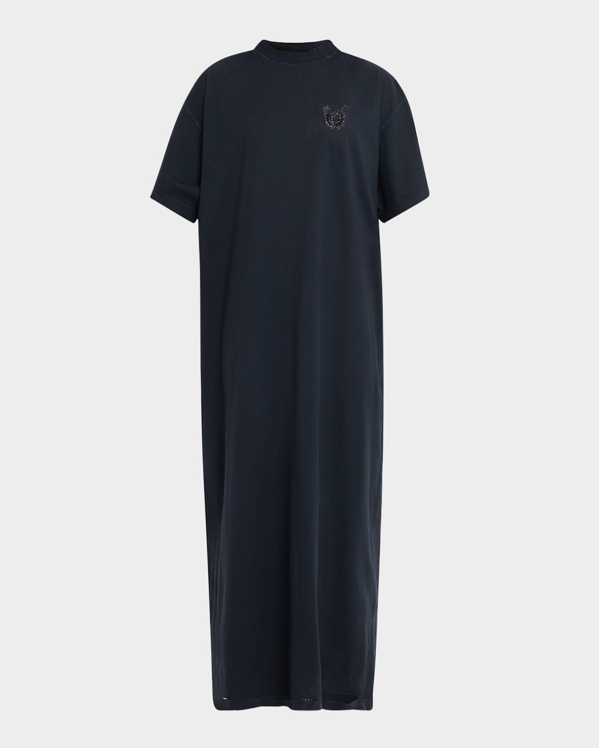 Balenciaga Logo Short-sleeve Maxi T-shirt Dress