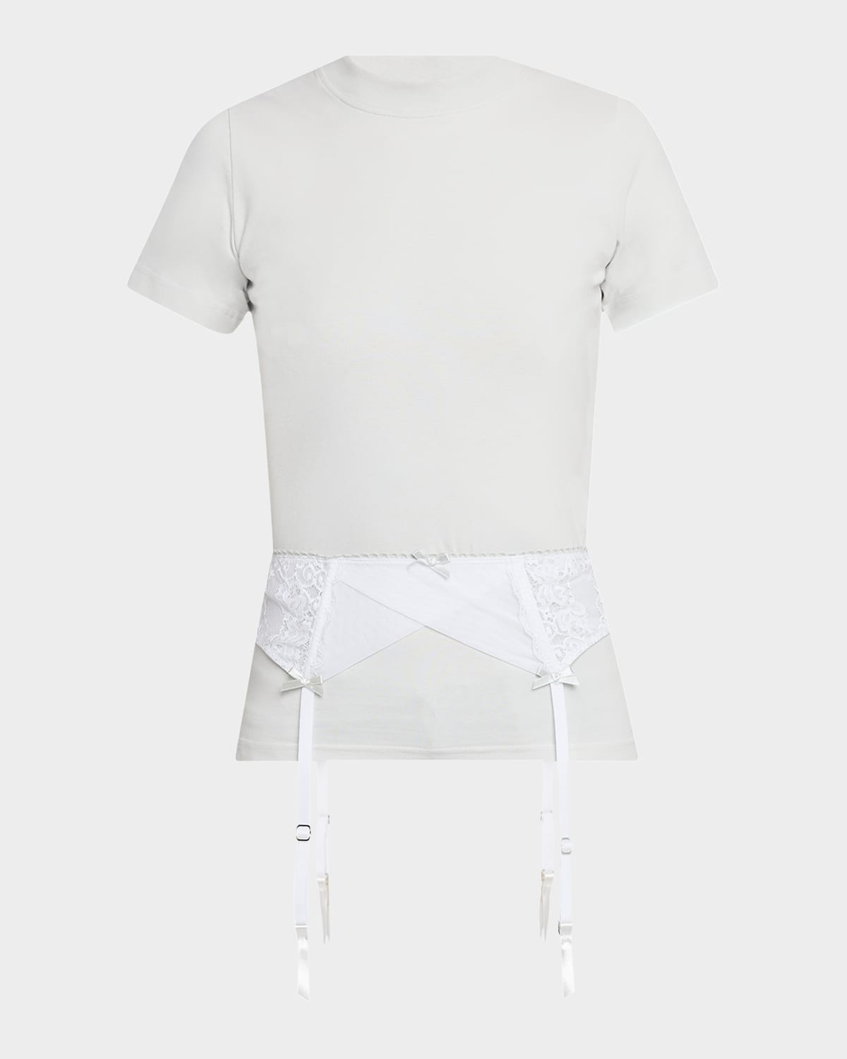 Balenciaga White Lingerie T-shirt In Dirty White