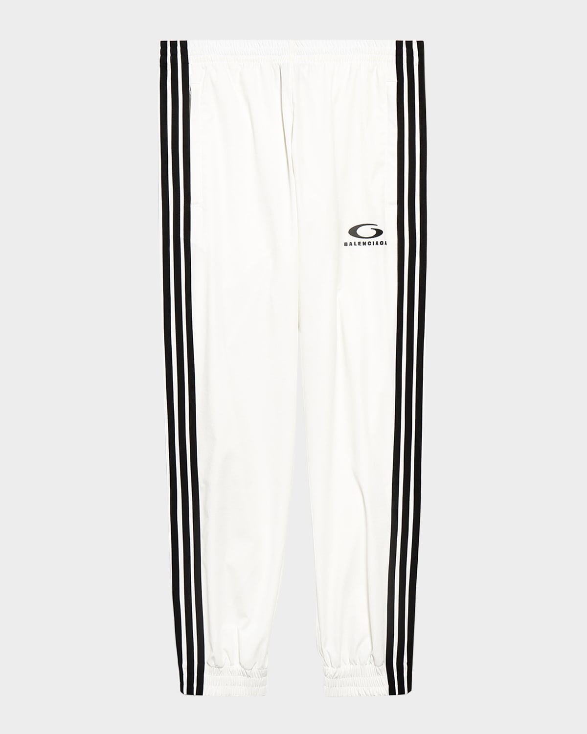 Balenciaga White Pants With Sewn-in Zippers In The Legs In Dirty White