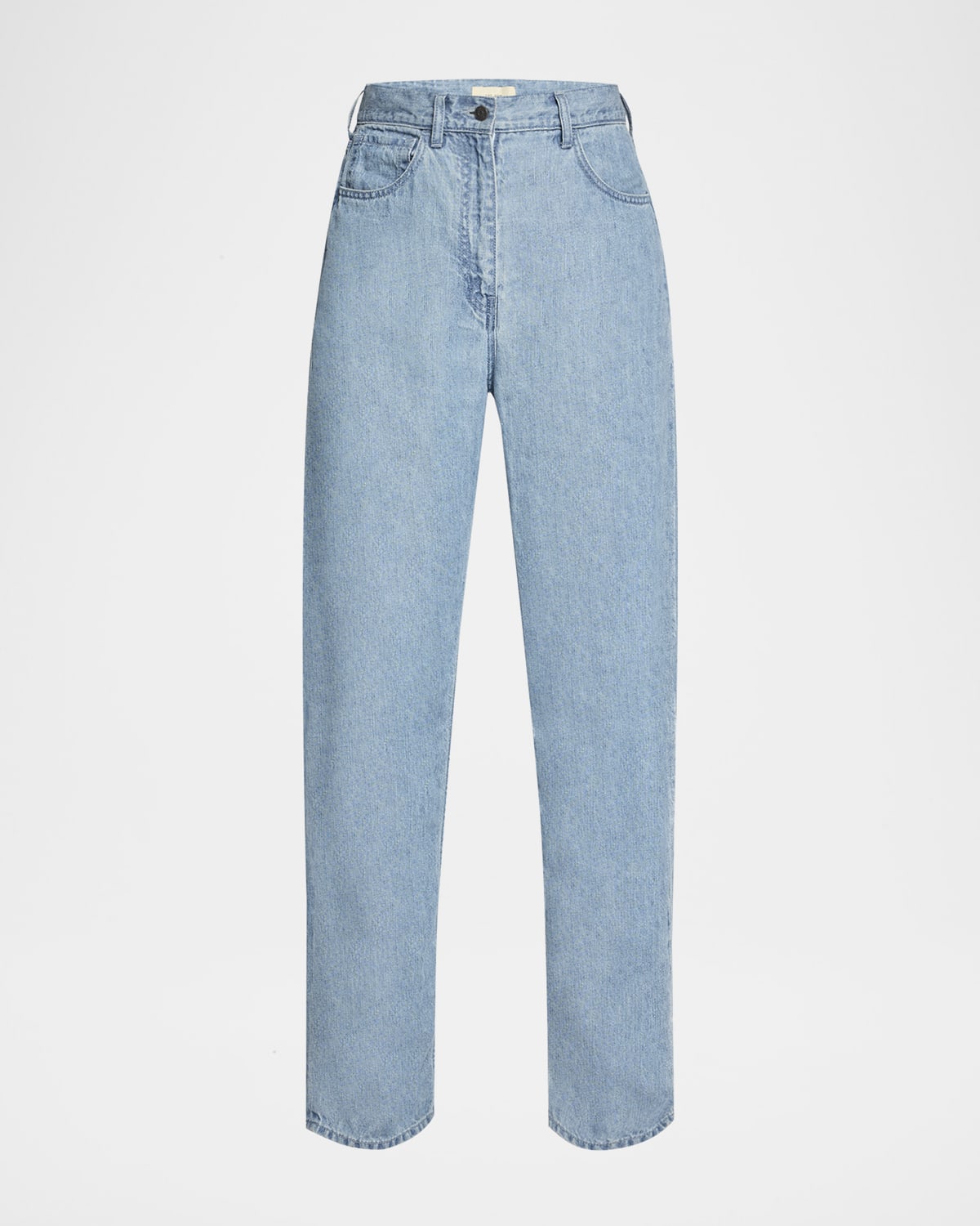 The Row Eglitta Straight Leg Washed Jeans In Bleached