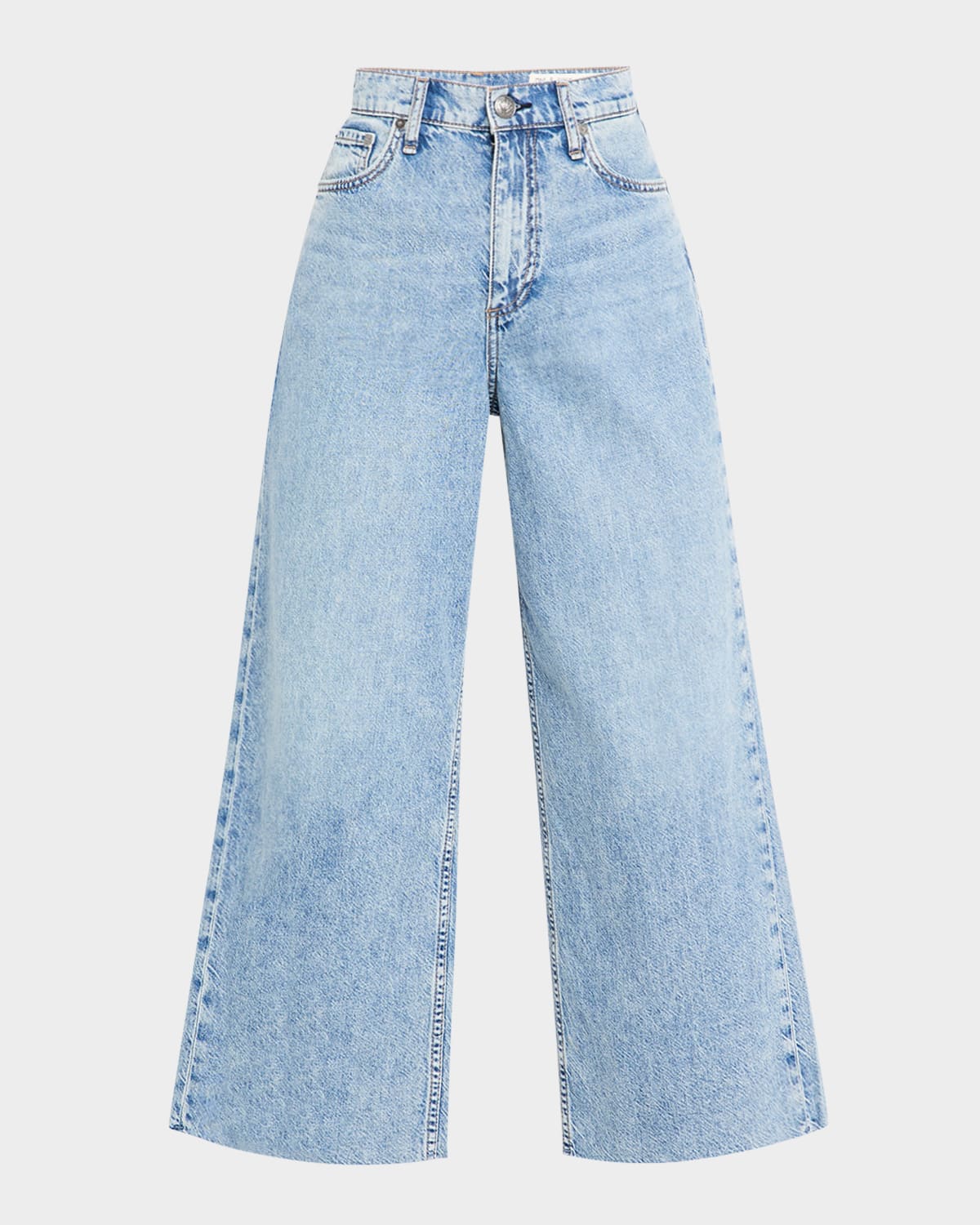RAG & BONE FEATHERWEIGHT ANDI HIGH-RISE WIDE ANKLE JEANS 