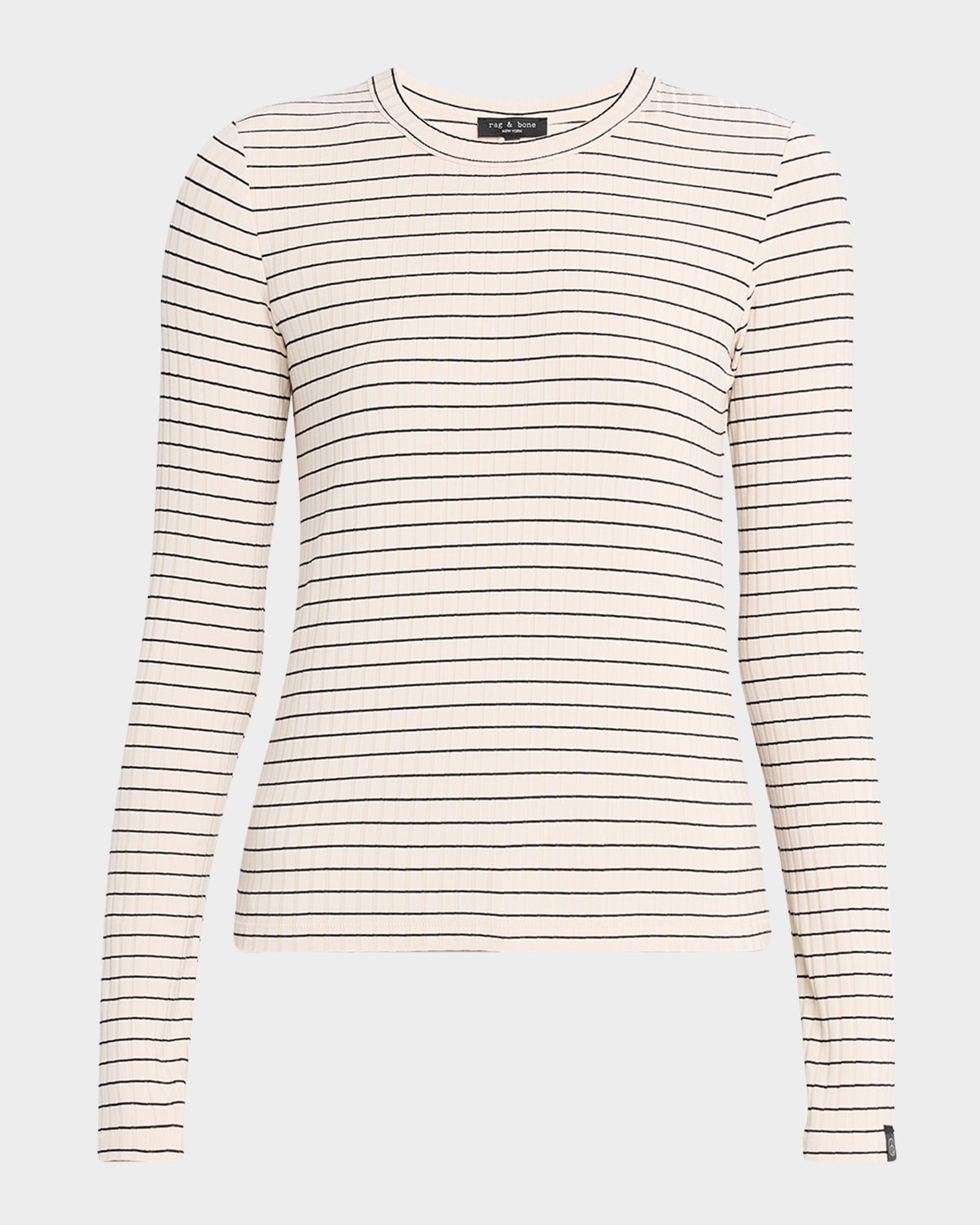 Rag & Bone Luca Stripe Long-sleeve Top In Ivorymult