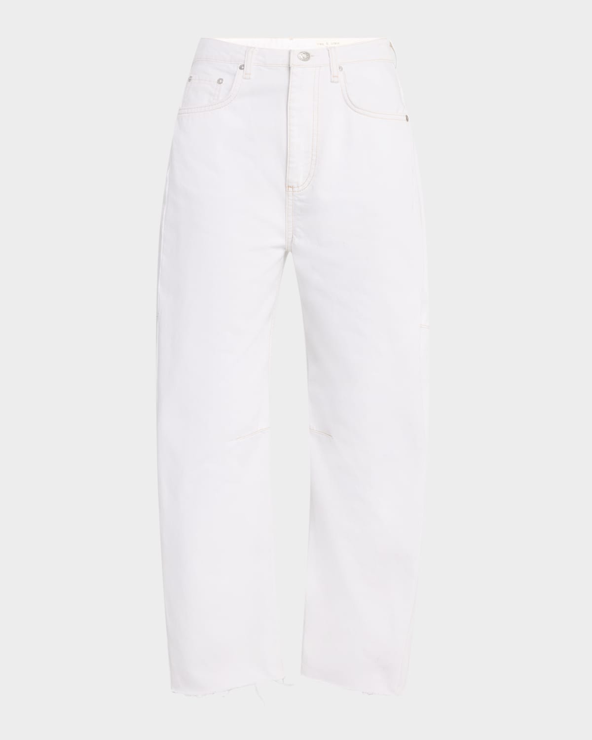 Rag & Bone Charlie High-rise Barrel Jeans In White
