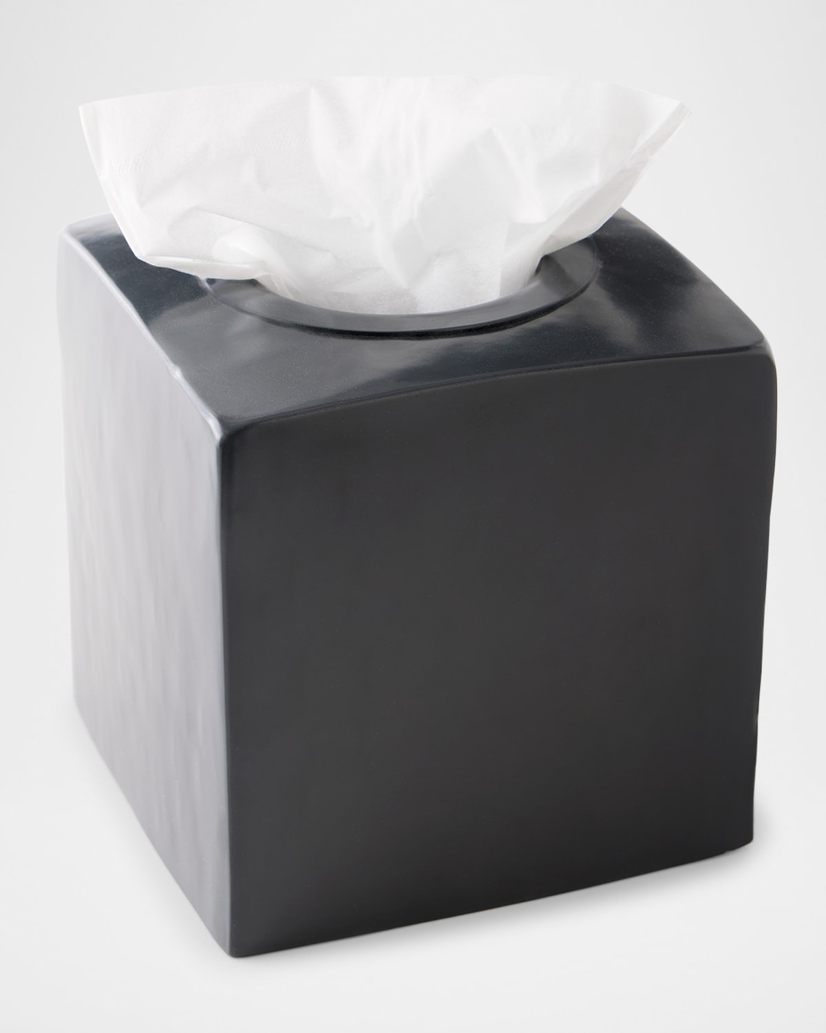 Kassatex Nile Black Tissue Holder In Black