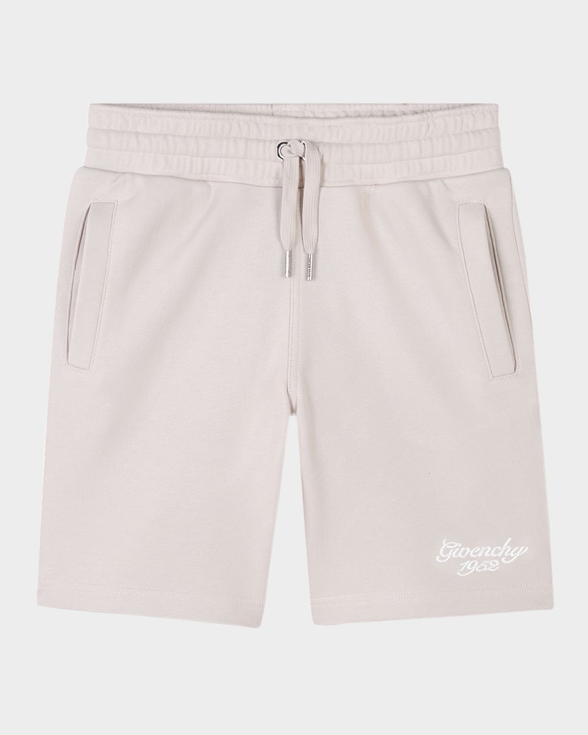 Givenchy Boy's Logo Script Shorts In Cream