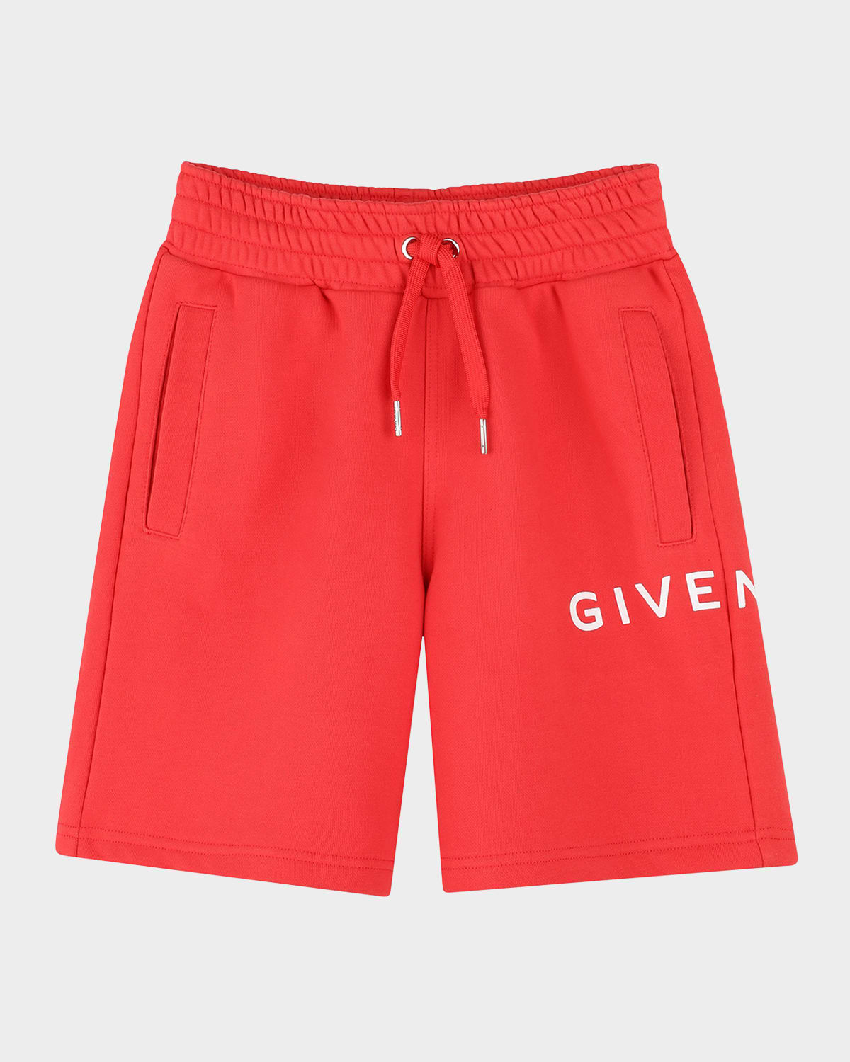 GIVENCHY BOY'S FLEECE LOGO-PRINT SHORTS 