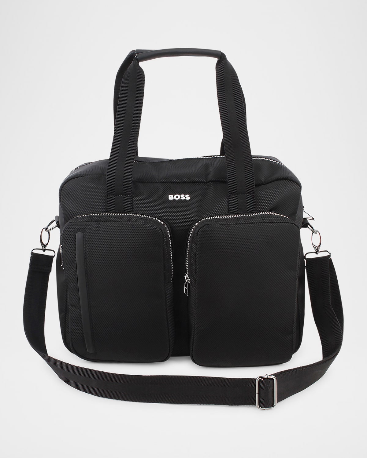 HUGO BOSS CHANGING BAG W/ SILICONE LOGO-PRINT 