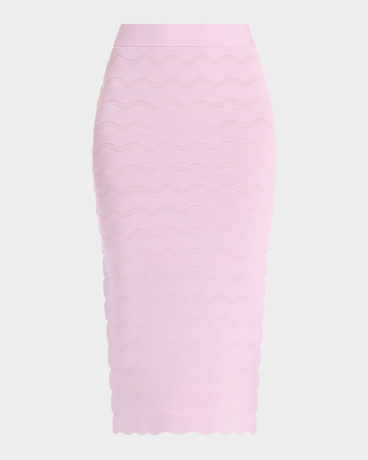 Hervé Léger Eloise Wavy Midi Pencil Skirt