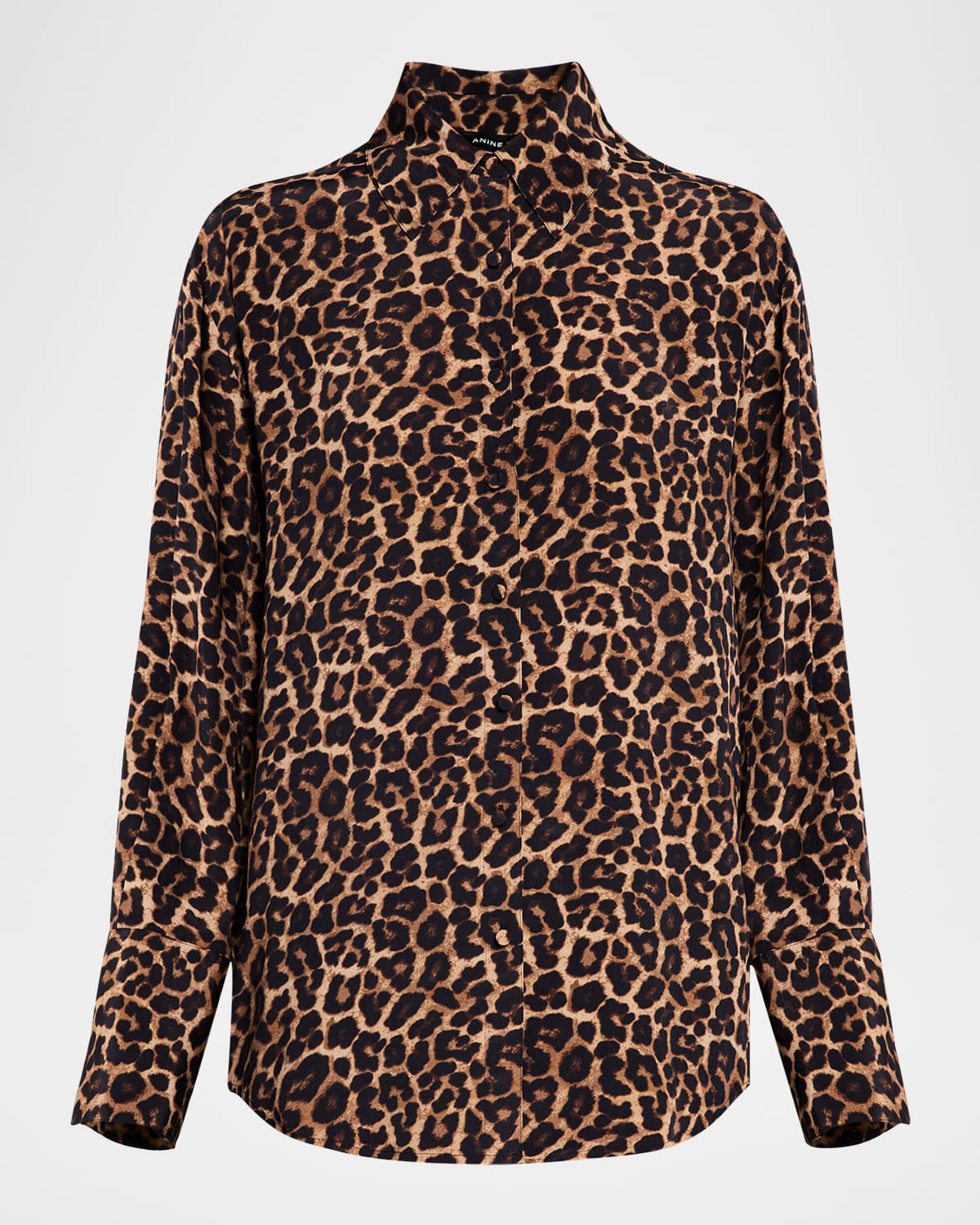 Shop Anine Bing Bridget Leopard Georgette Blouse