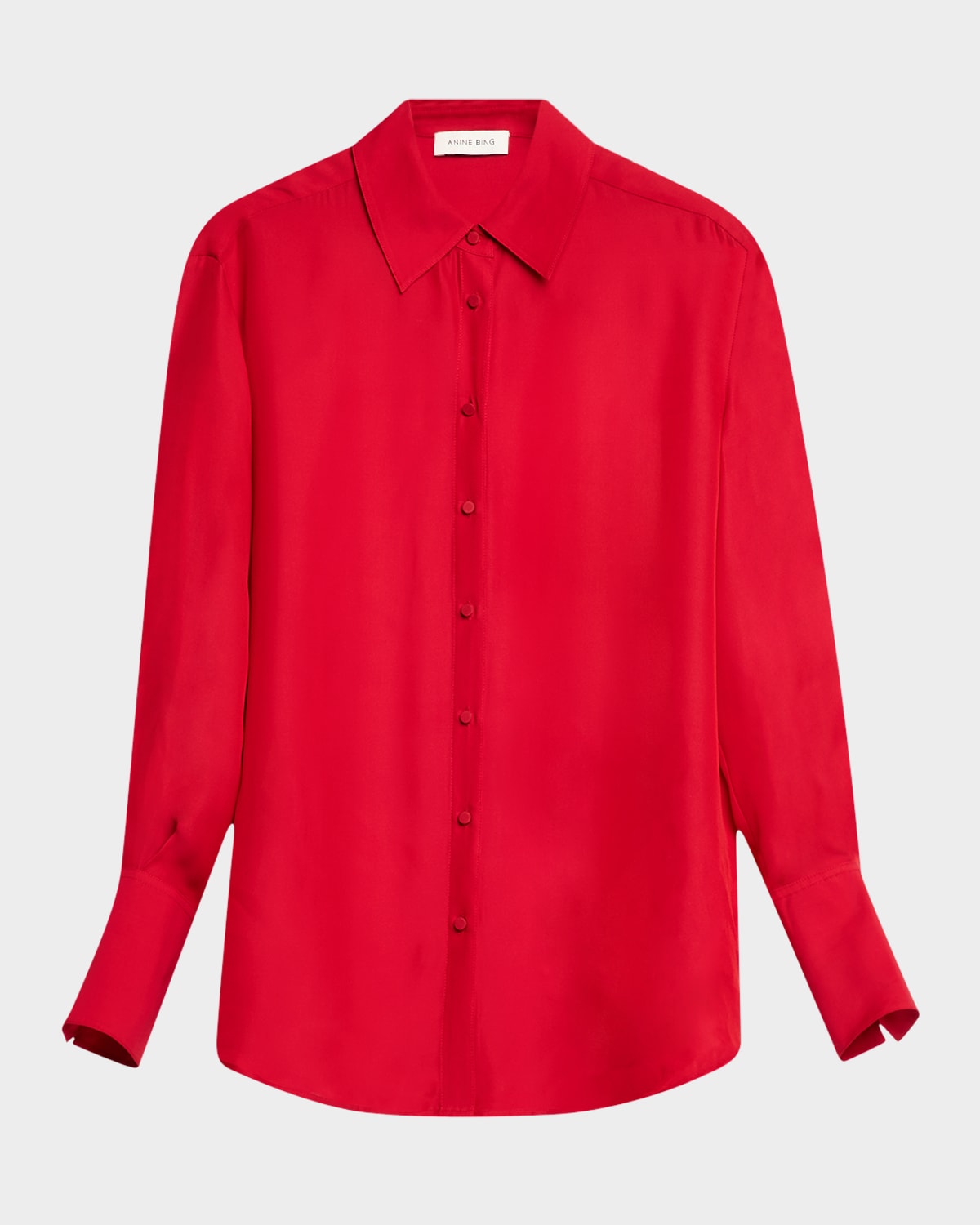 Shop Anine Bing Bridget Georgette Blouse In Red