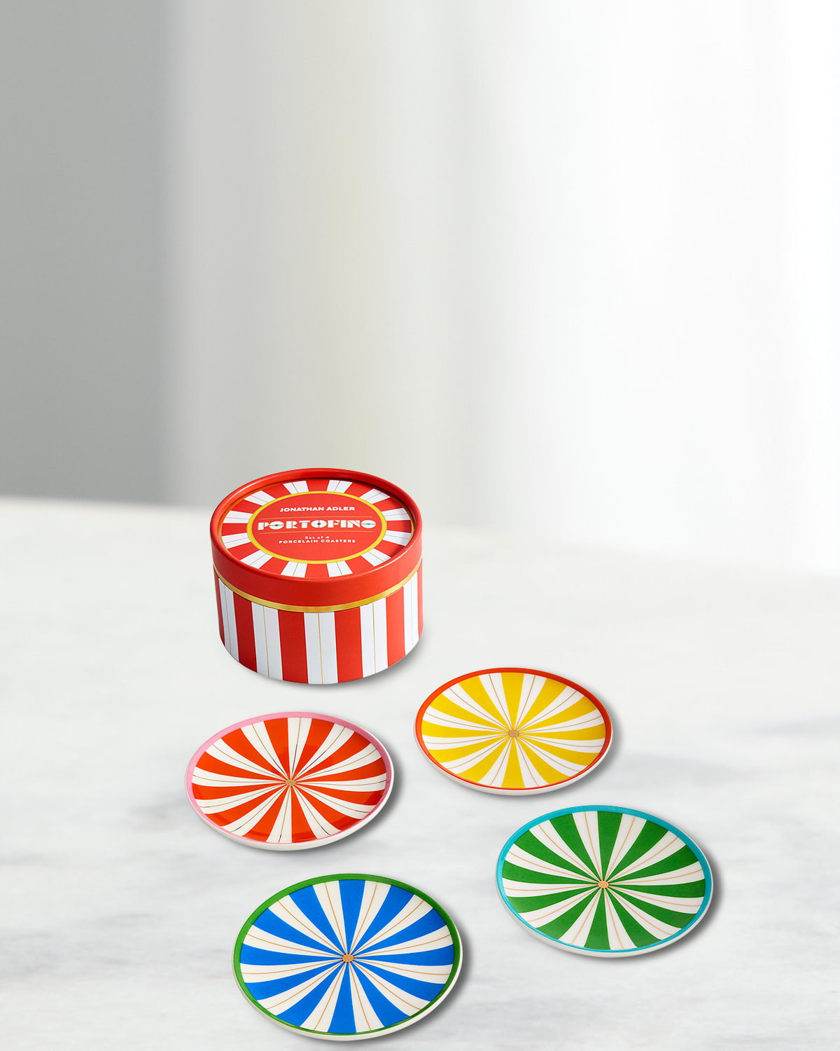 Jonathan Adler Portofino Coaster Set Of 4 Multi In Multi
