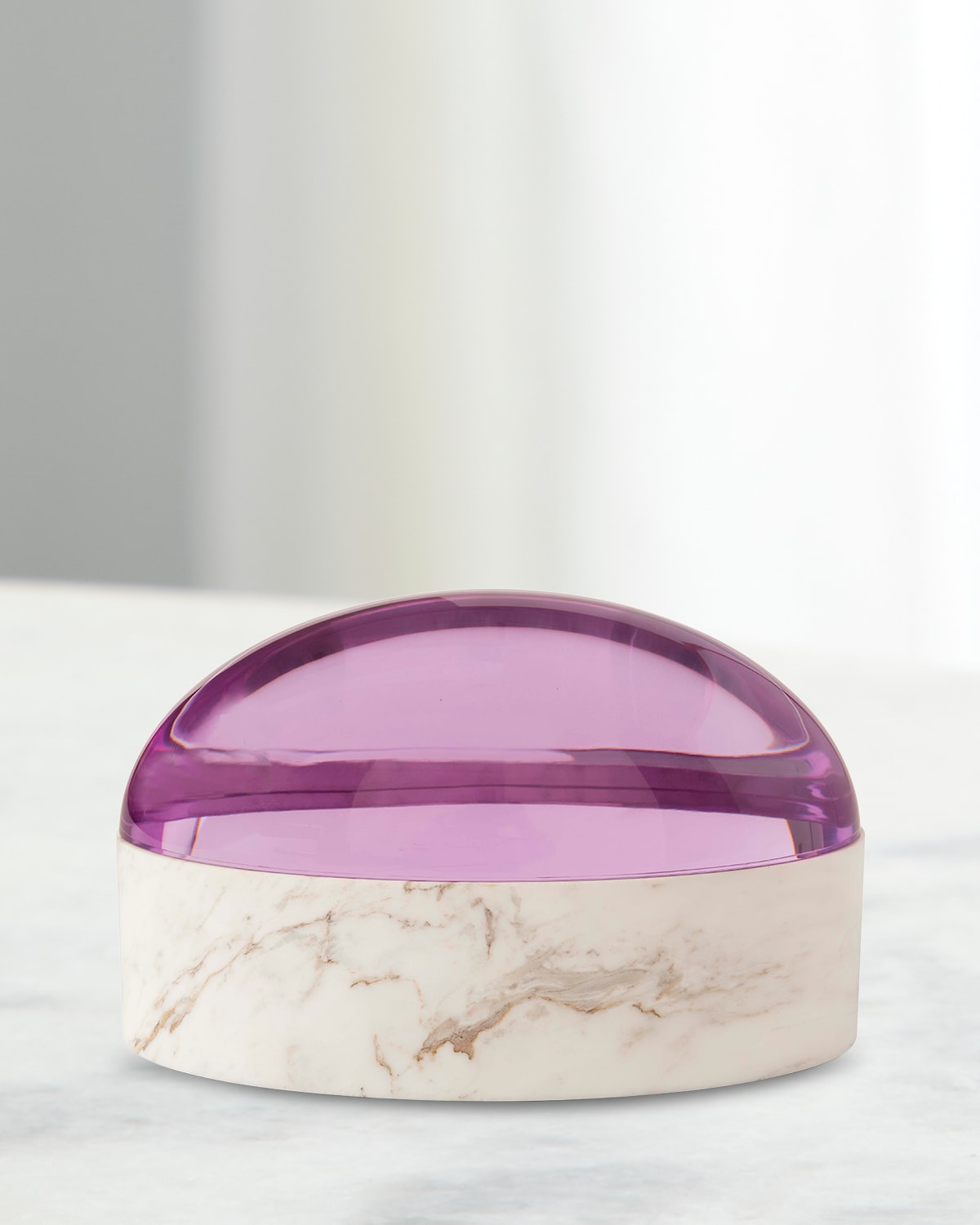 Jonathan Adler Marble Globo Box In Lavender