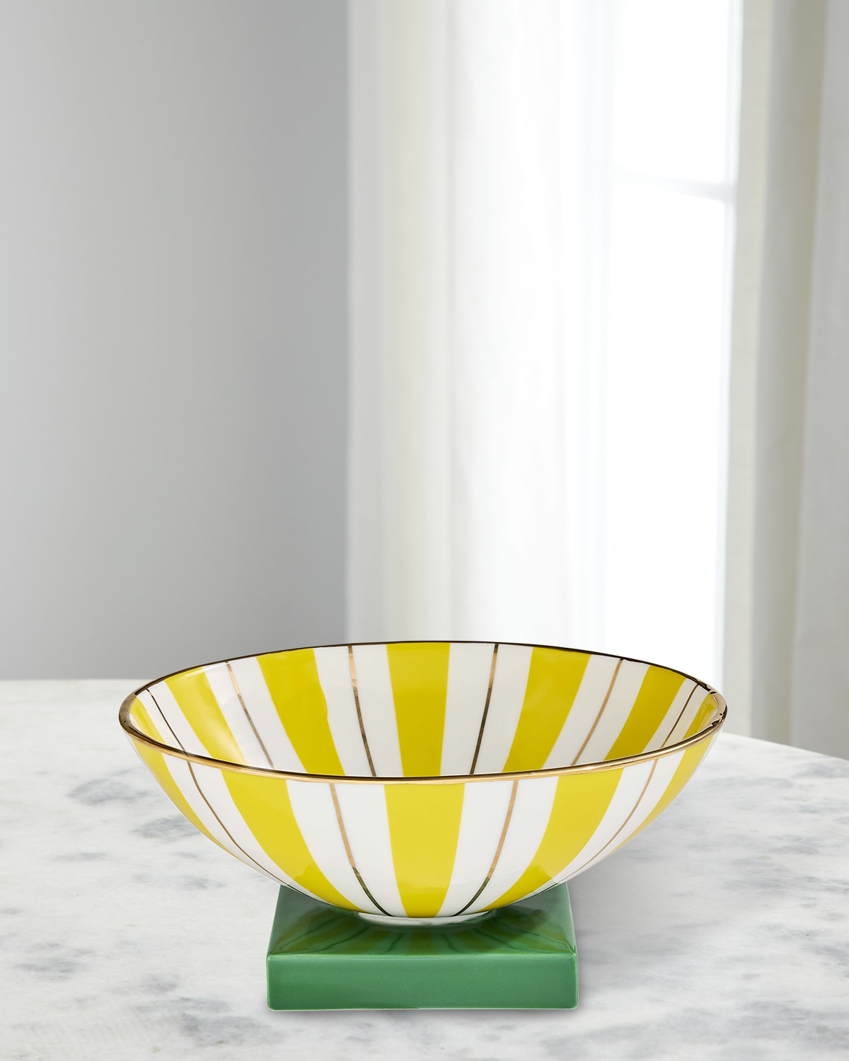 Jonathan Adler Portofino Serving Bowl In Yellowgreen