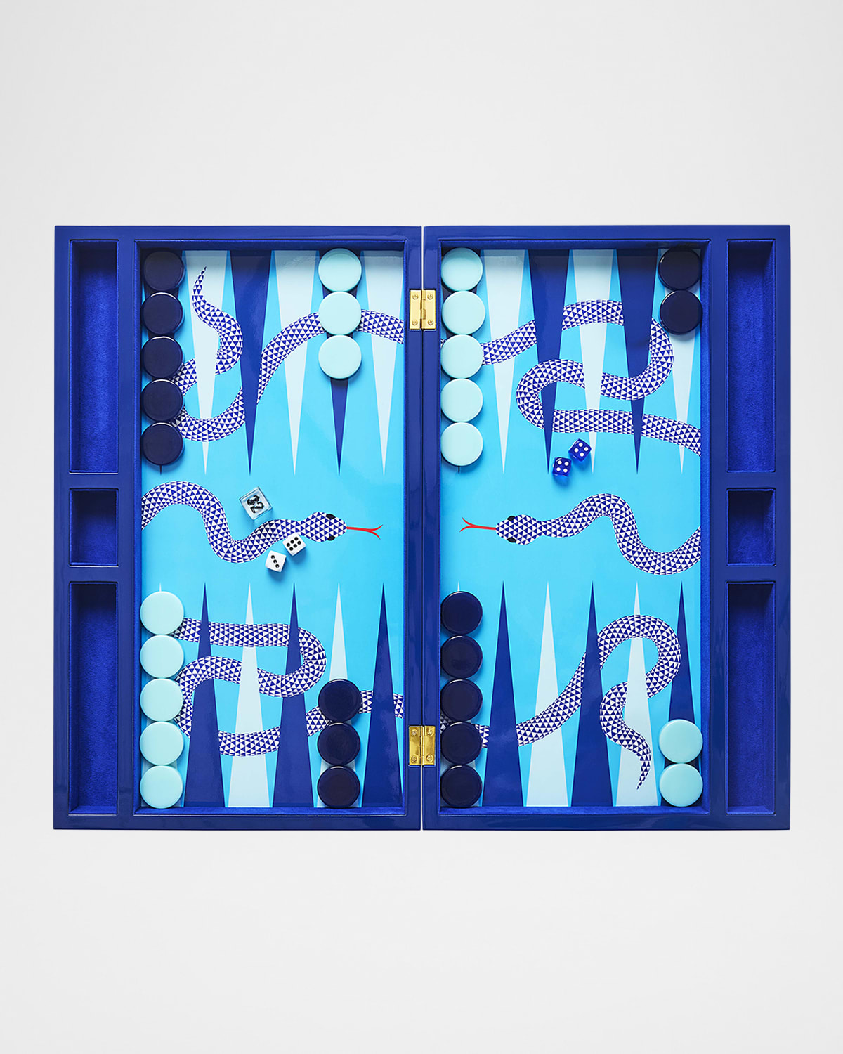 Jonathan Adler Eden Backgammon Set In Blue