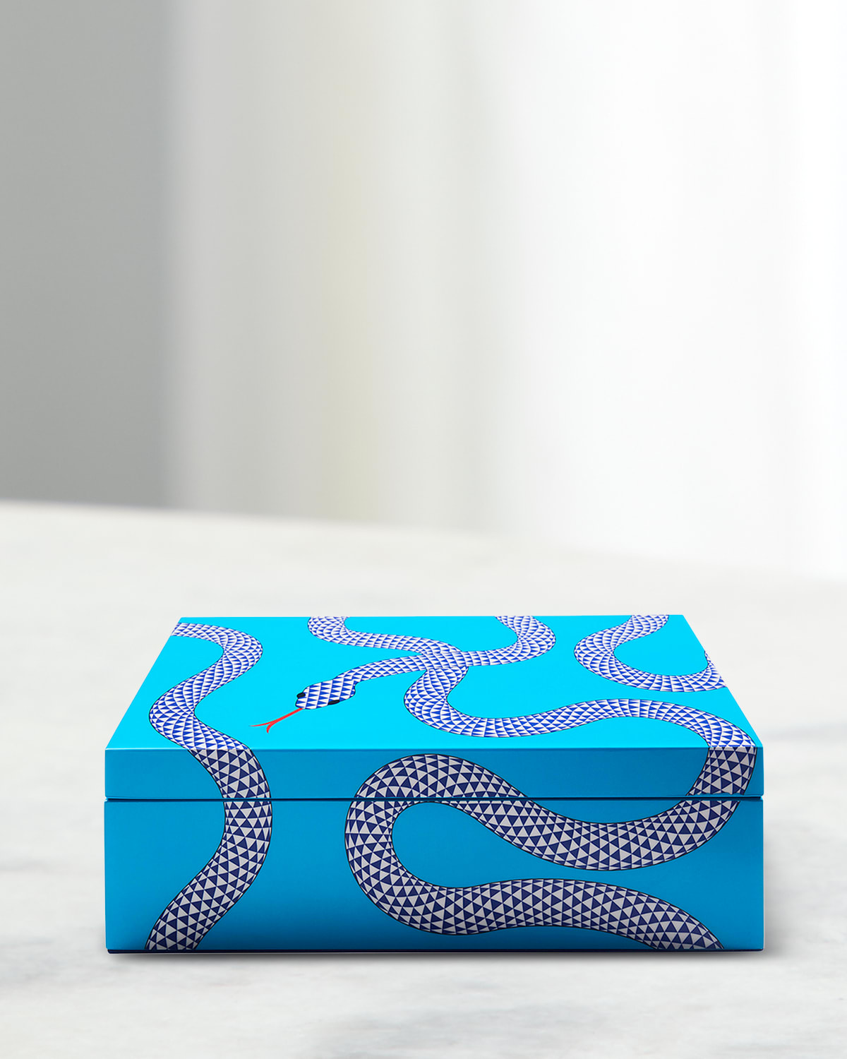 Jonathan Adler Eden Lacquer Box In Blue