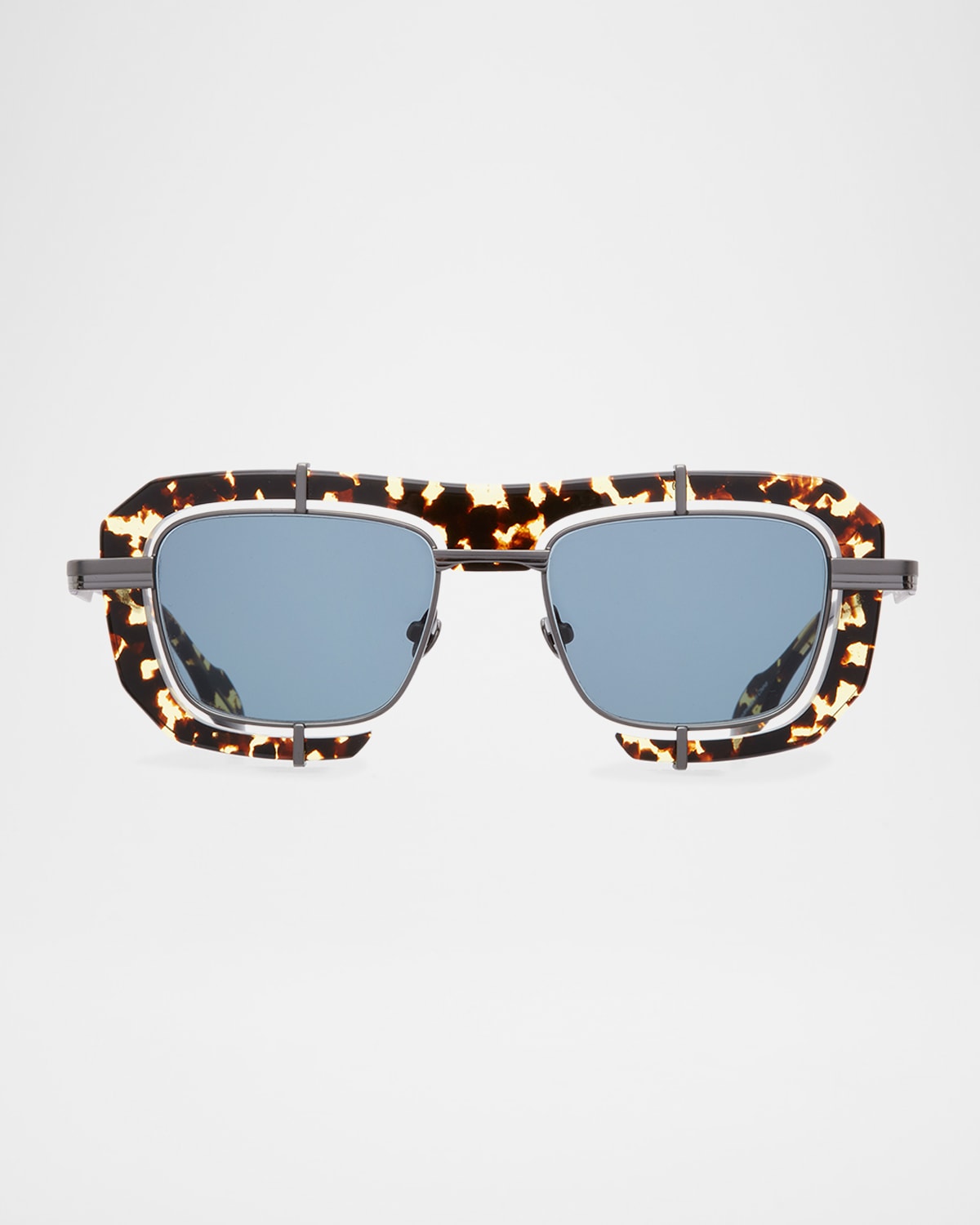 Geometric Aviator Stainless Steel Sunglasses