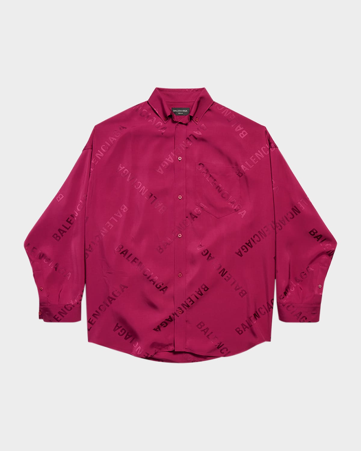 Balenciaga Logo Print Cocoon Shirt