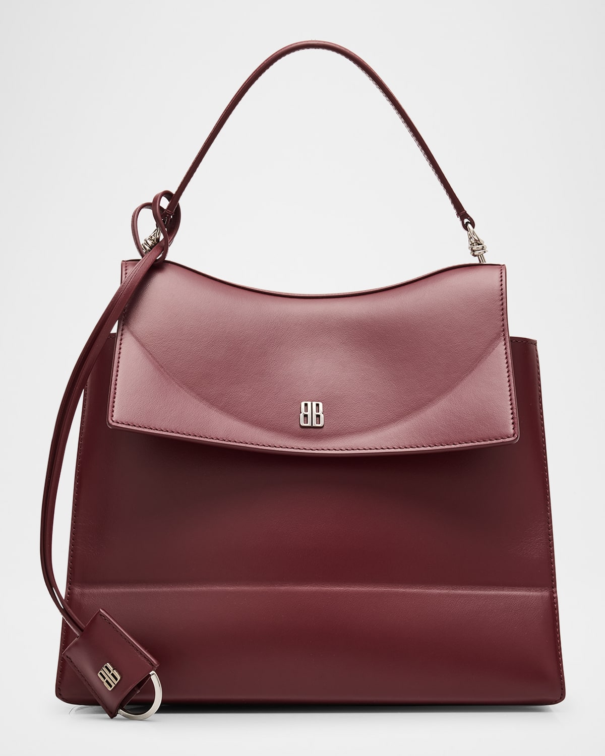 Balenciaga Nano Smooth Leather Top-handle Bag In Burgundy