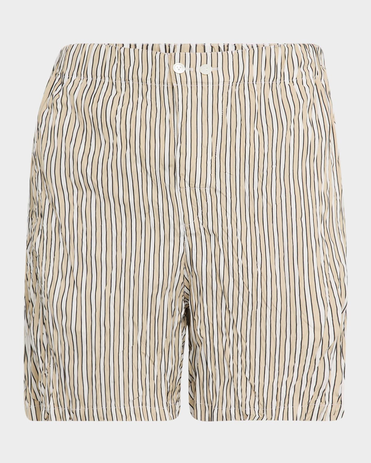 Men's Tricolor Striped Cotton Shorts